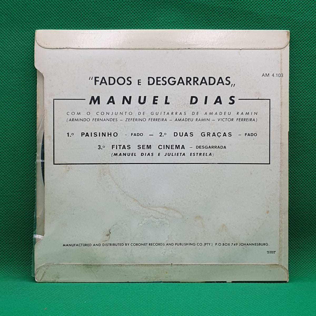 Manuel Dias - Fados e Desgarradas (EP)