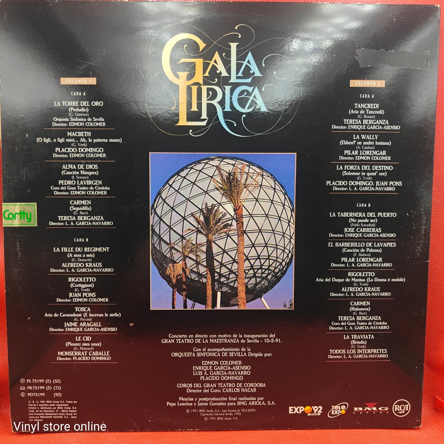 Montserrat Caballé, Placido Domingo, José Carreras, Teresa Berganza, Pilar Lorengar, Alfredo Kraus, Juan Pons, Pedro Lavirgen, Jaime Aragall*, Verschiedene – Gala Lirica
