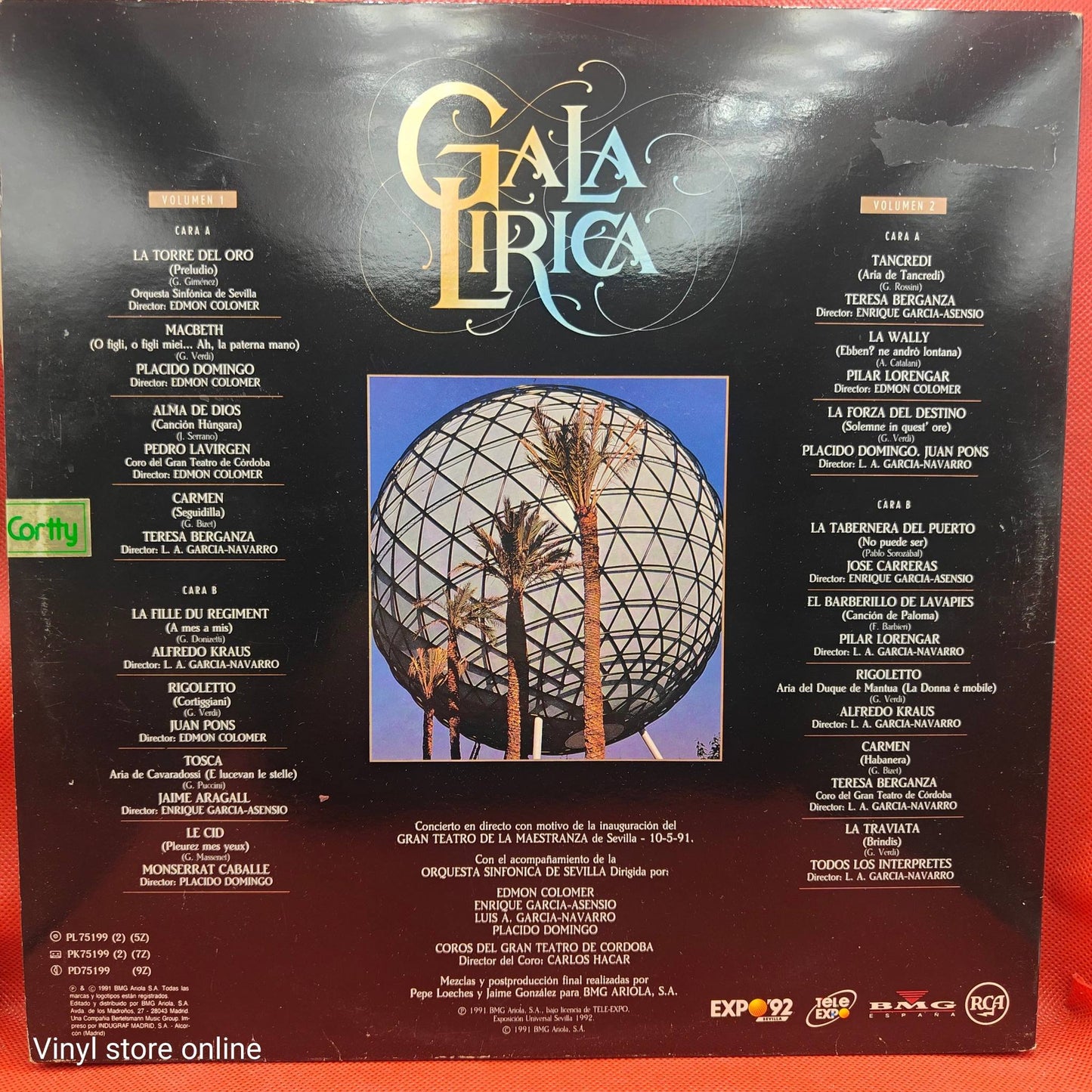 Montserrat Caballé, Placido Domingo, José Carreras, Teresa Berganza, Pilar Lorengar, Alfredo Kraus, Juan Pons, Pedro Lavirgen, Jaime Aragall*, Various – Gala Lirica