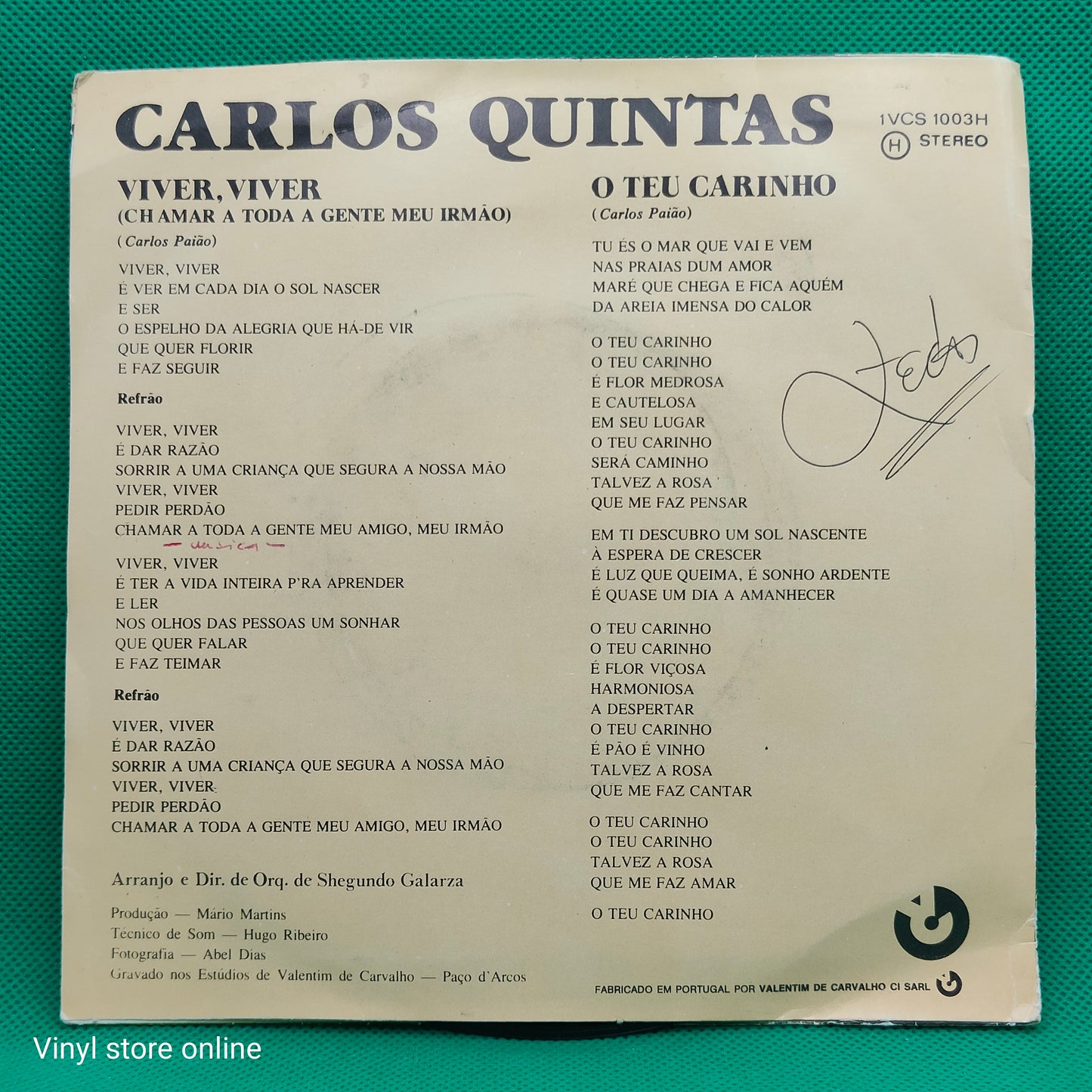 Carlos Quintas – Viver, Viver (Call Everyone My Brother)