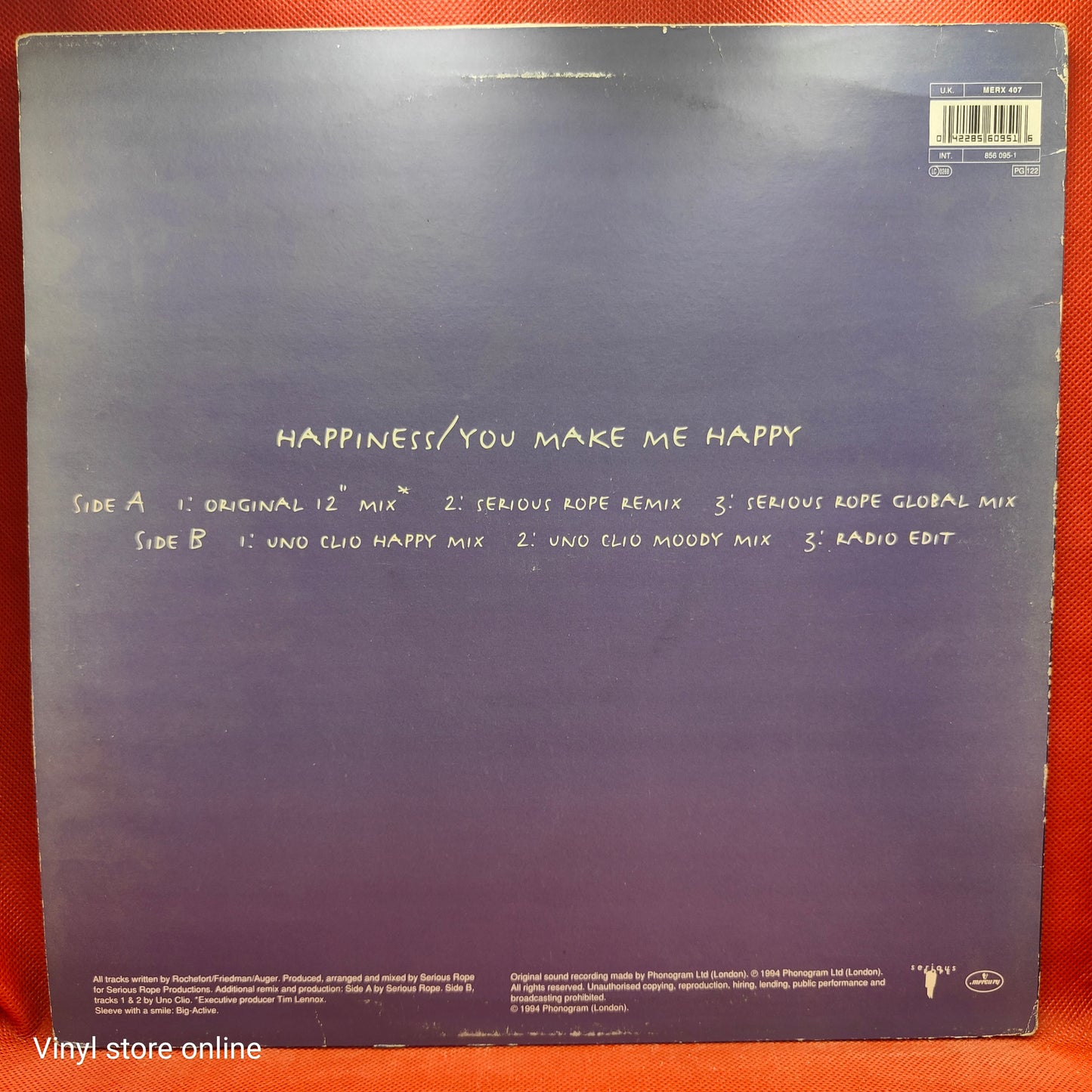 Serious Rope – Happiness / You Make Me Happy (Uno Clio And Serious Rope Mixes)