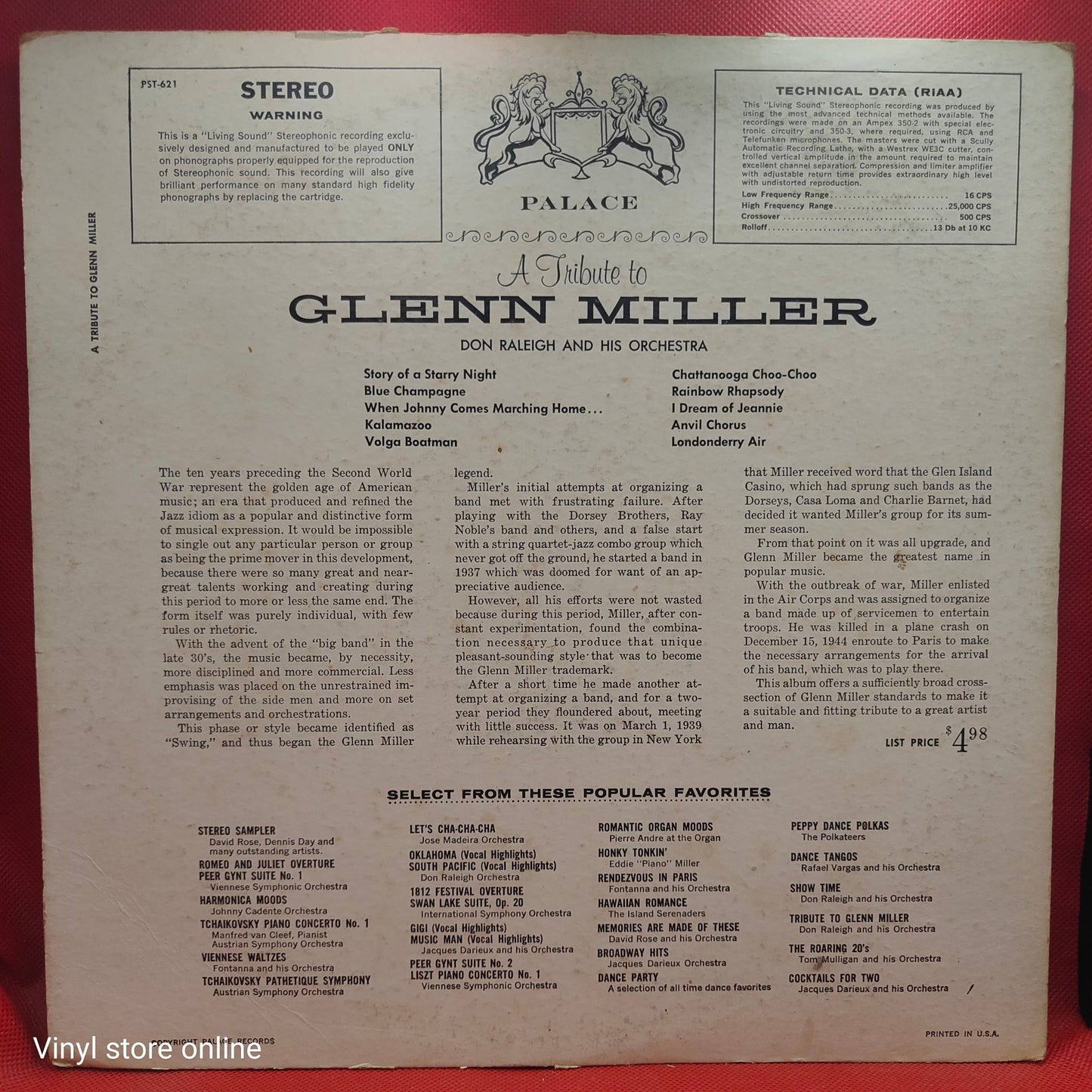 Don Raleigh & His Orchestra – A Tribute To Glenn Miller
