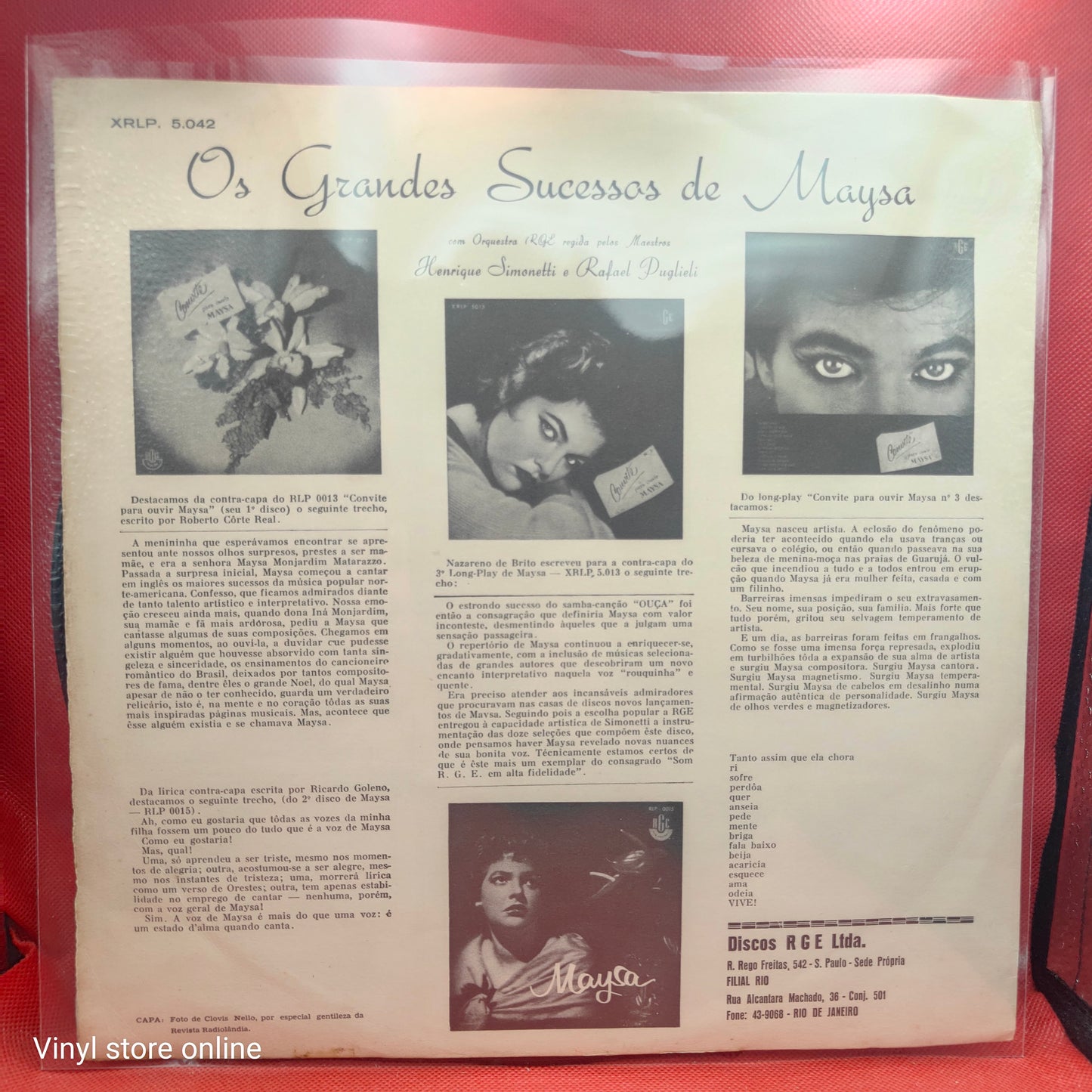 Maysa –Os Grandes Sucessos De Maysa
