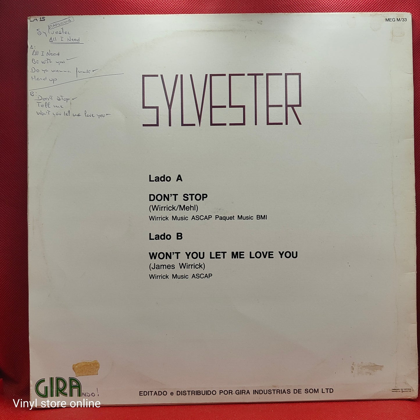 Sylvester – Don't Stop / Won't You Let Me Love You