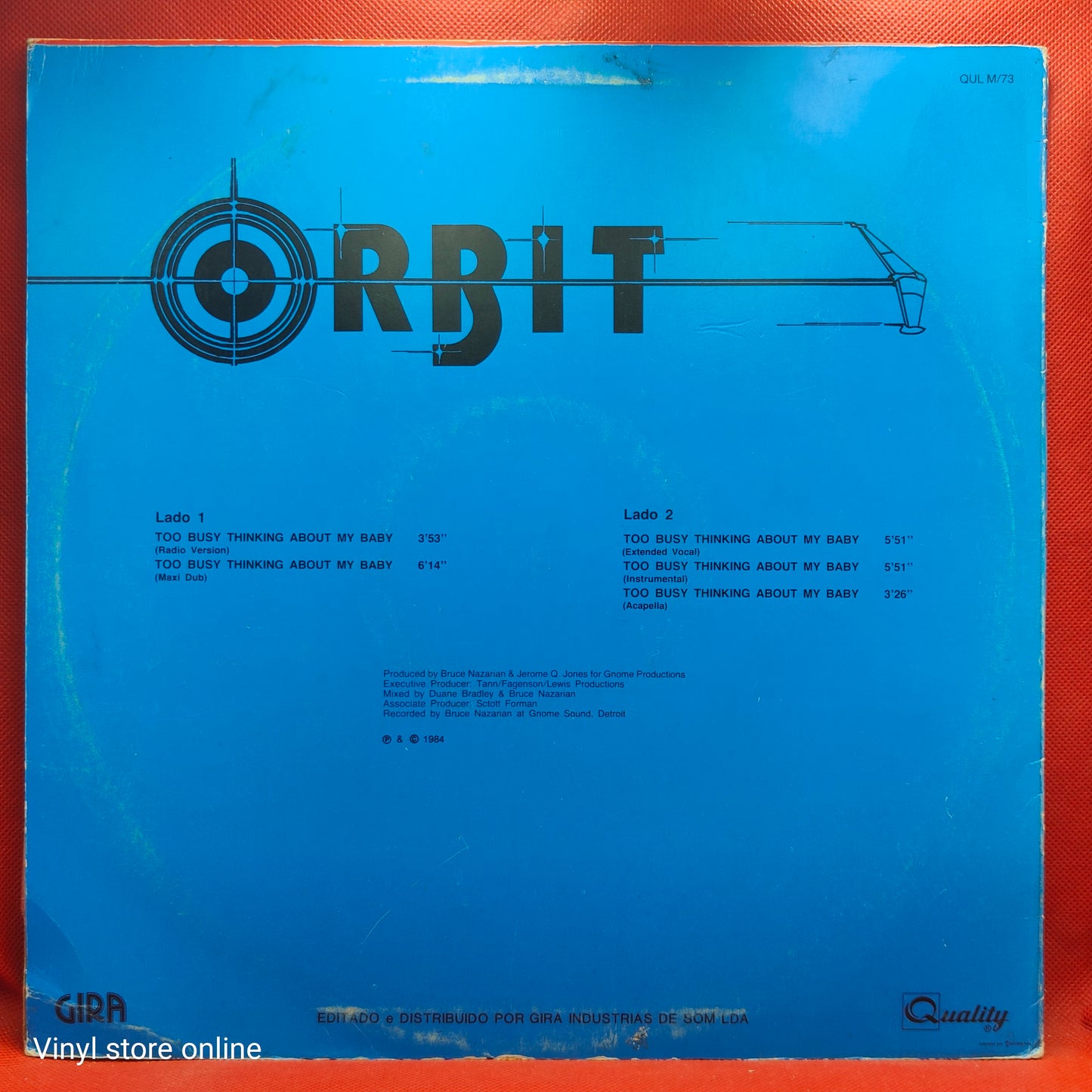 Orbit Featuring Carol Hall – Too Busy Thinking About My Baby