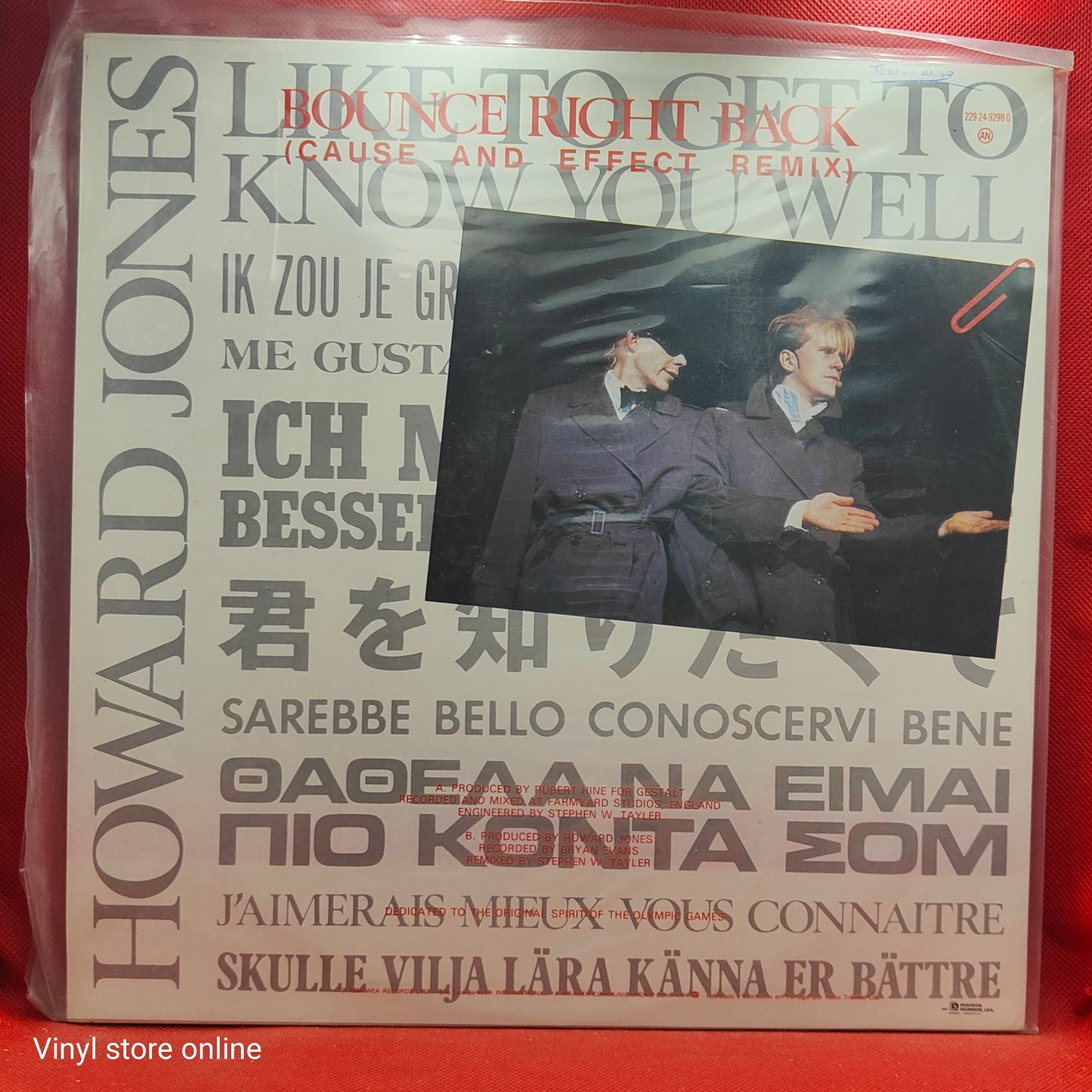 Howard Jones – Like To Get To Know You Well