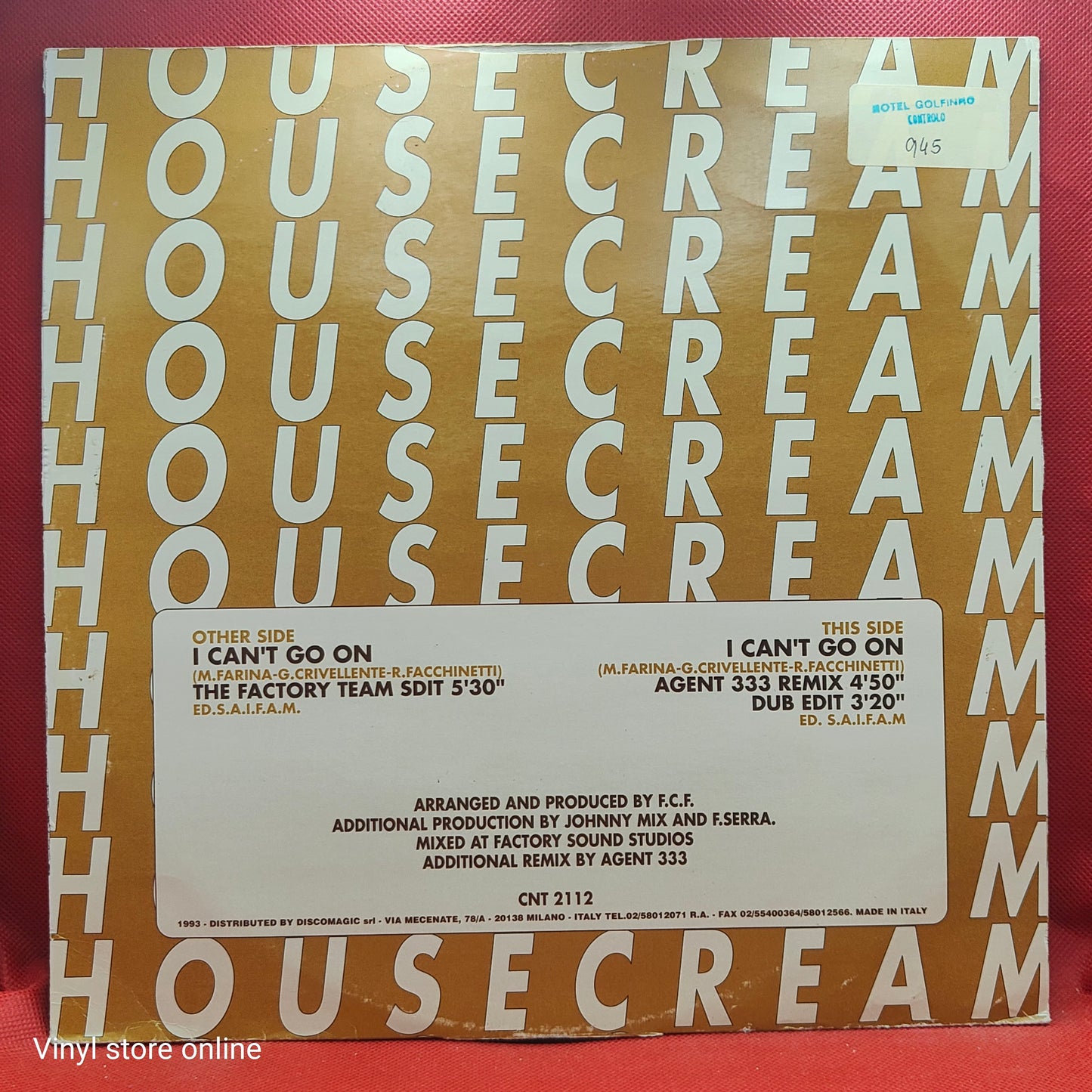 Housecream – I Can't Go On