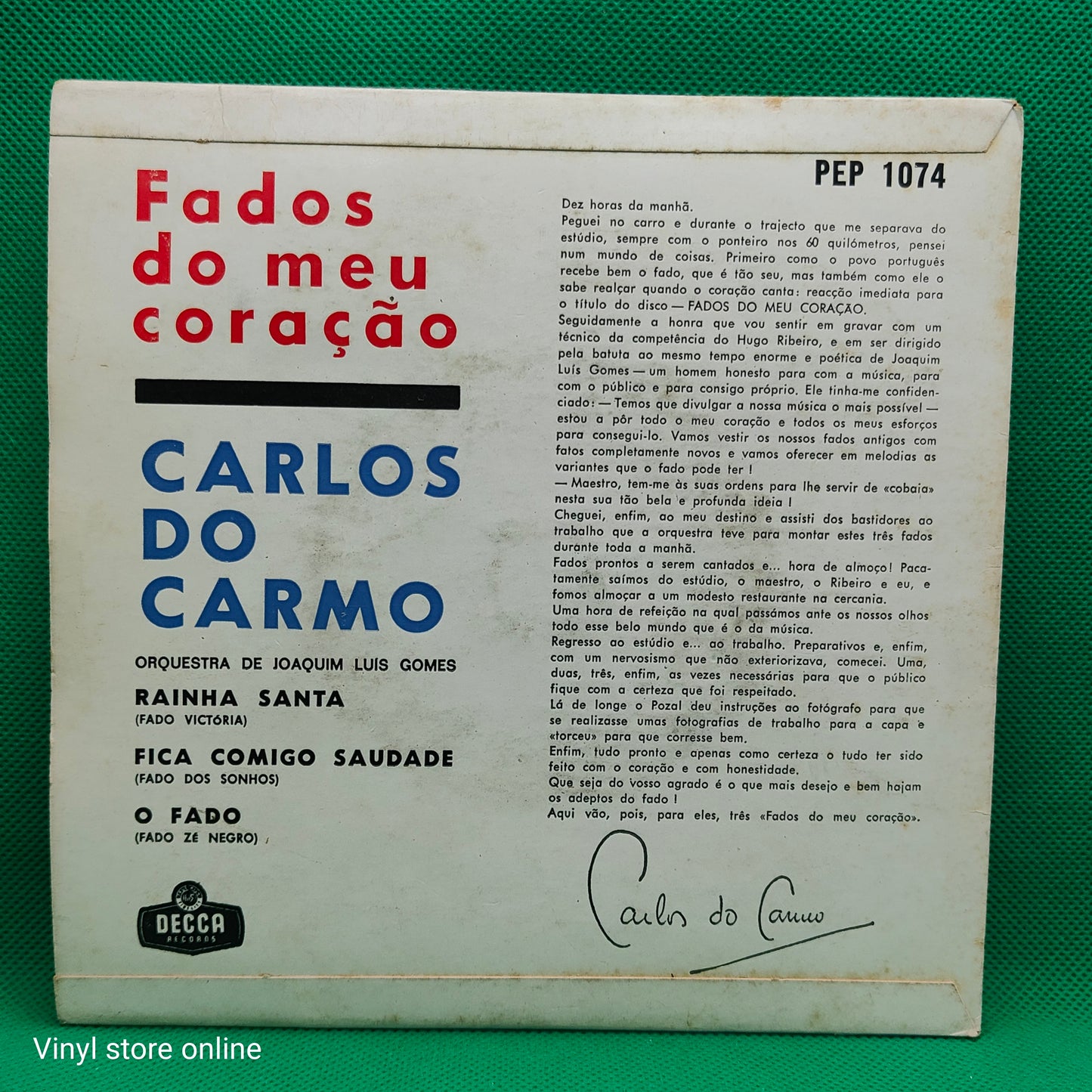 Carlos Do Carmo – Fados Do Meu Coração