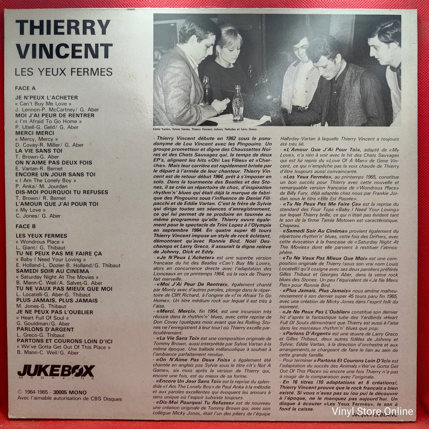 Thierry Vincent – Les Yeux Fermés