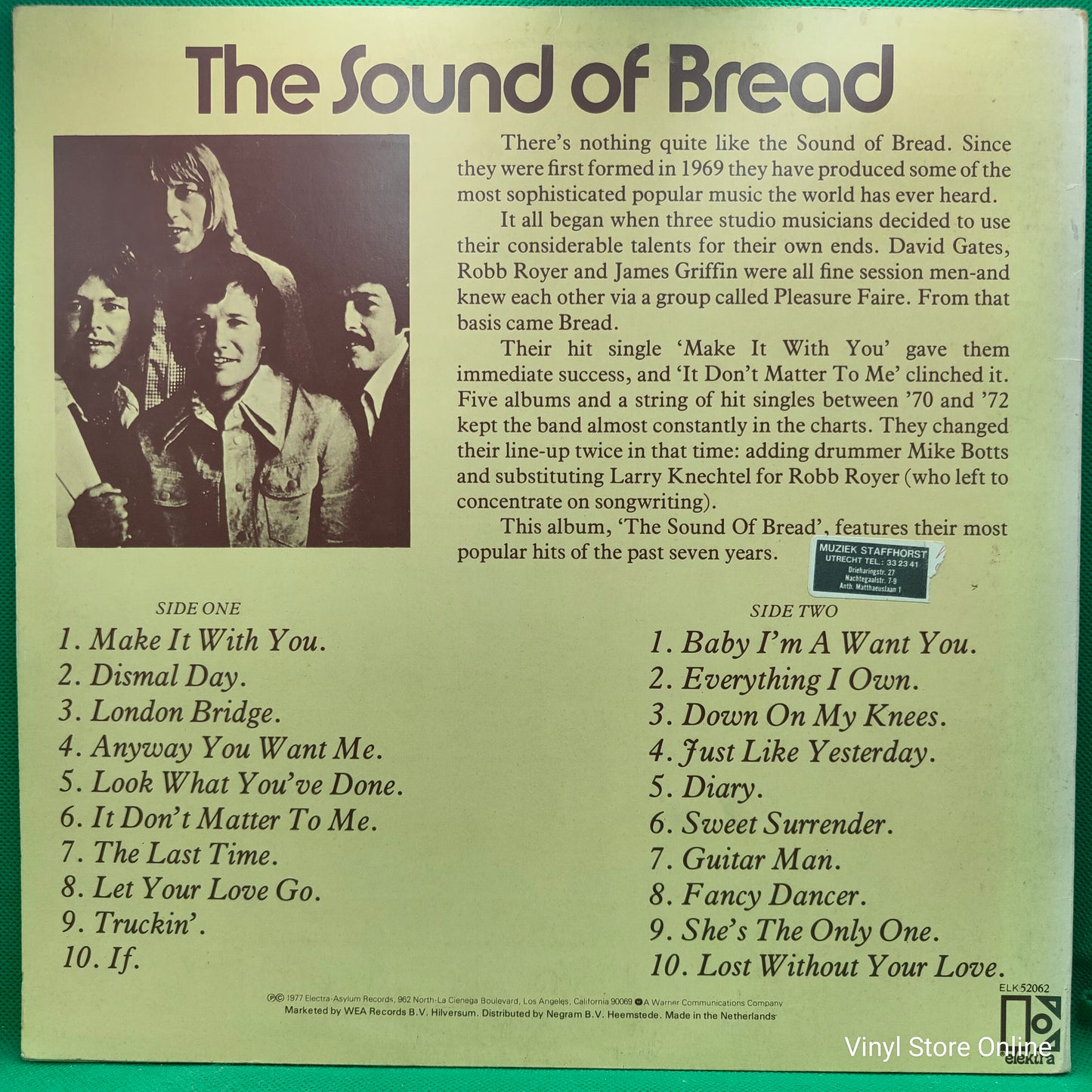 Bread – The Sound Of Bread - Their 20 Finest Songs