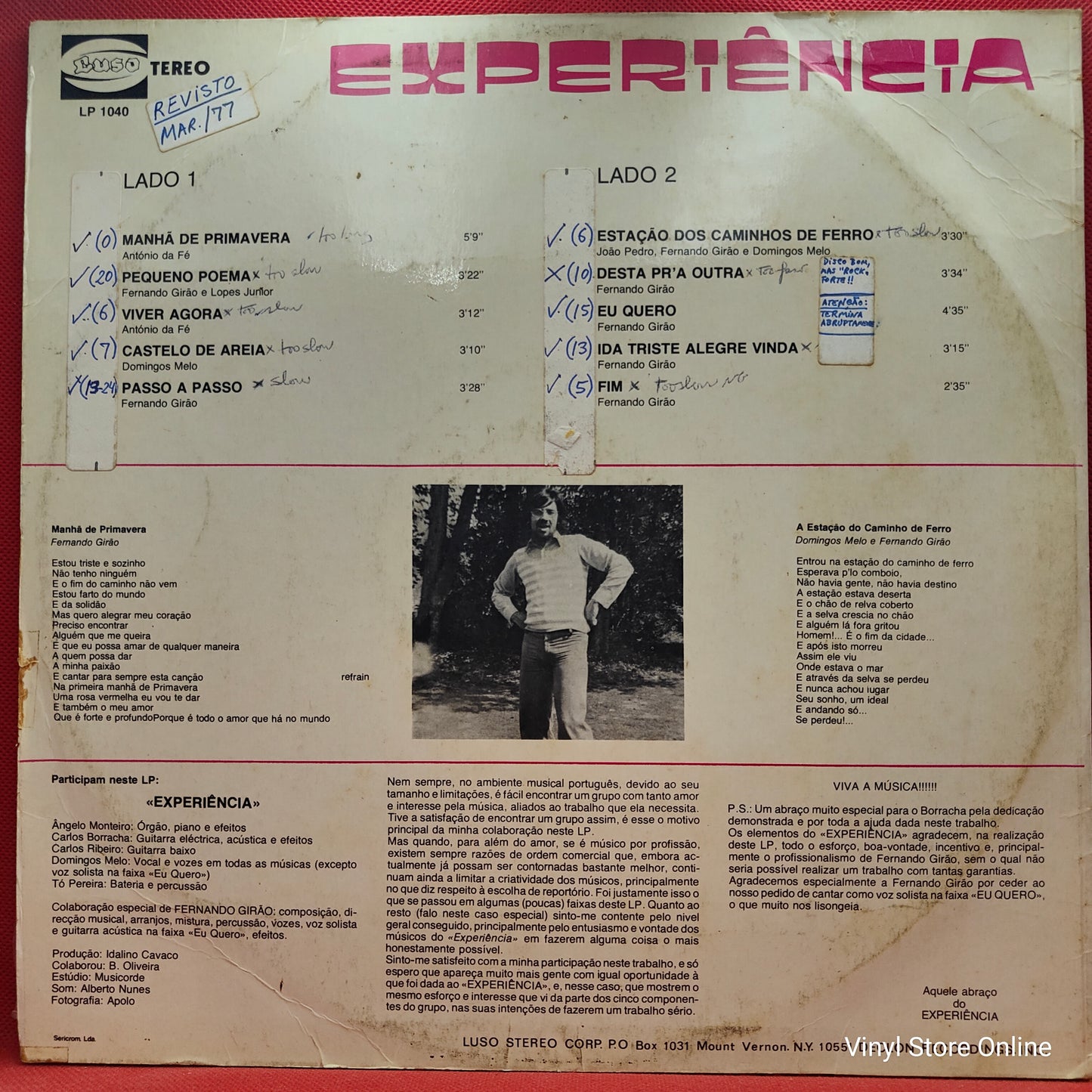 Experiência – Passo A Passo