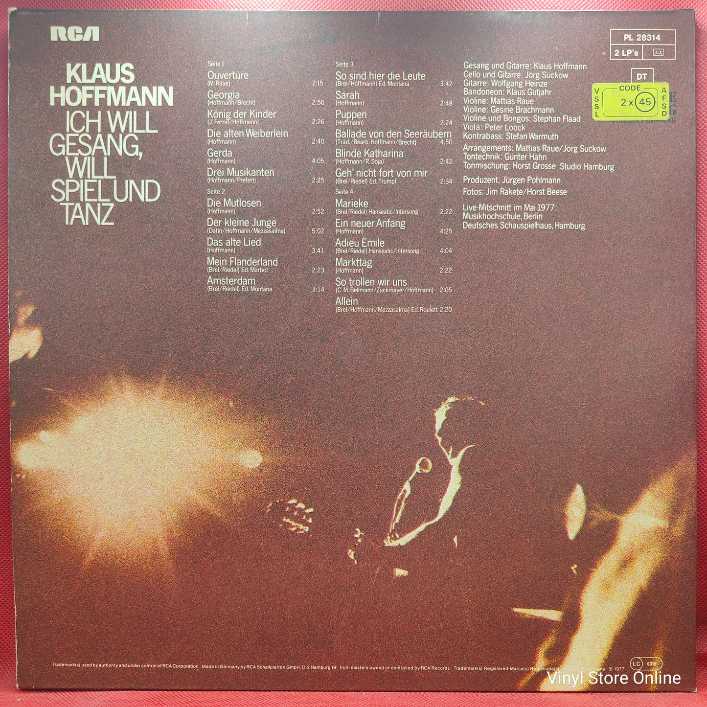 Klaus Hoffmann – Ich Will Gesang, Will Spiel Und Tanz