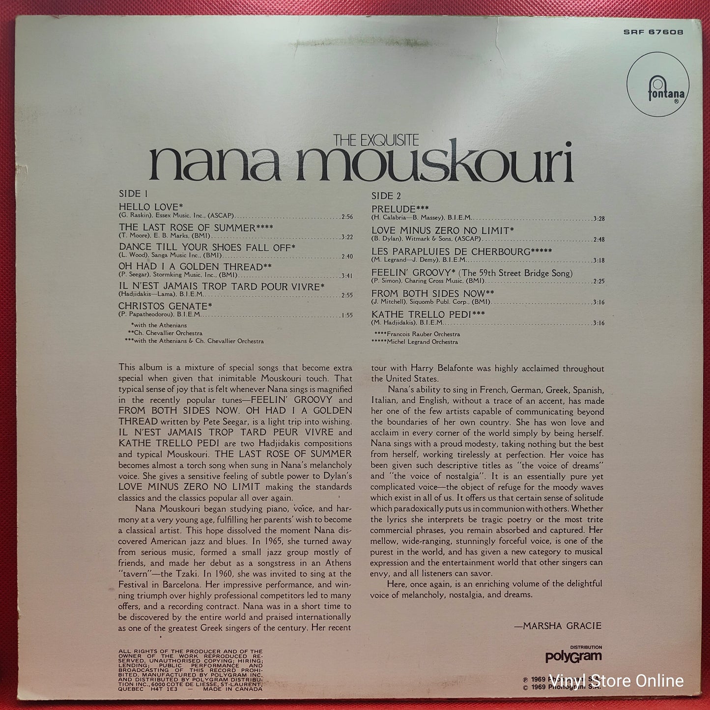 Nana Mouskouri – The Exquisite Nana Mouskouri