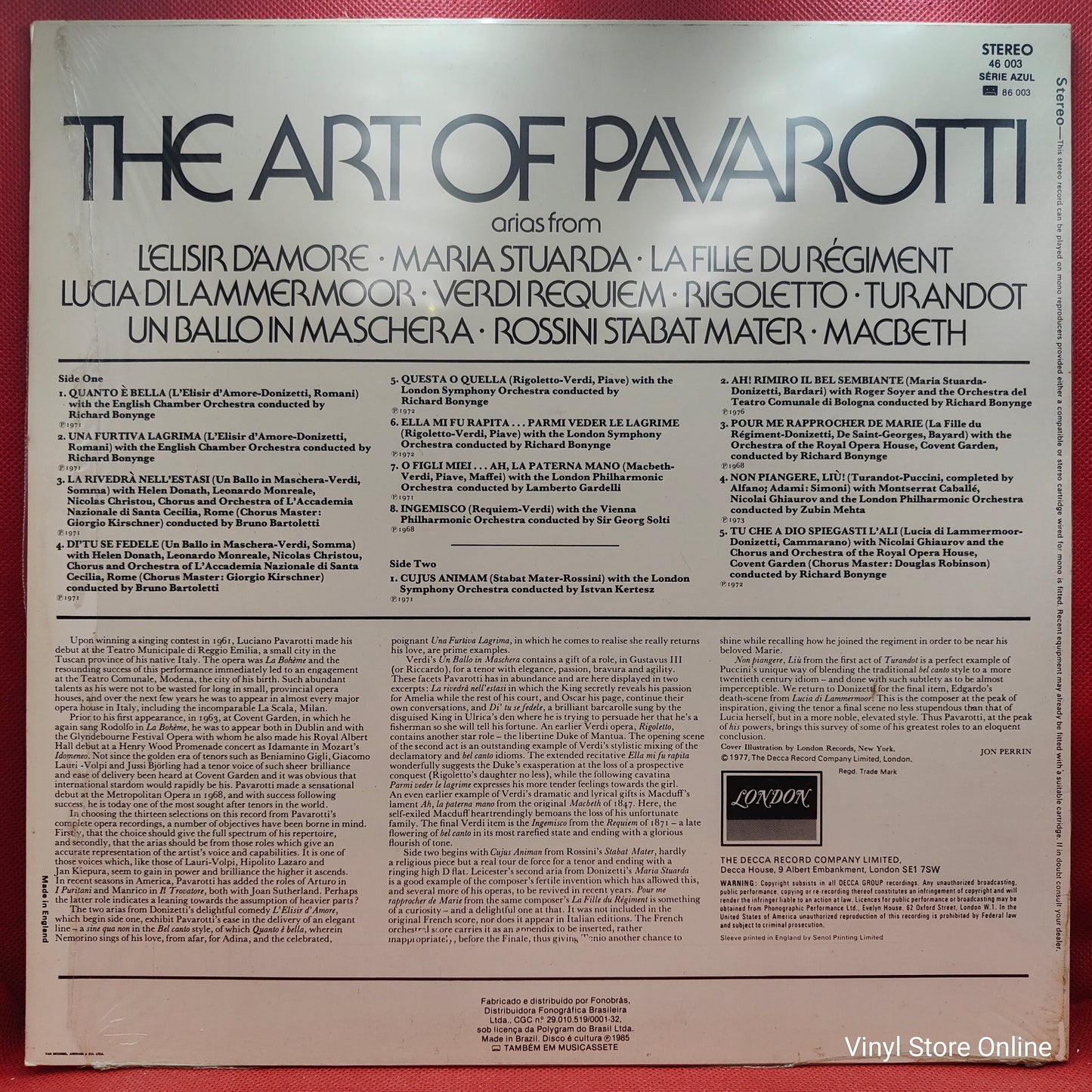 Luciano Pavarotti – The Art Of Pavarotti