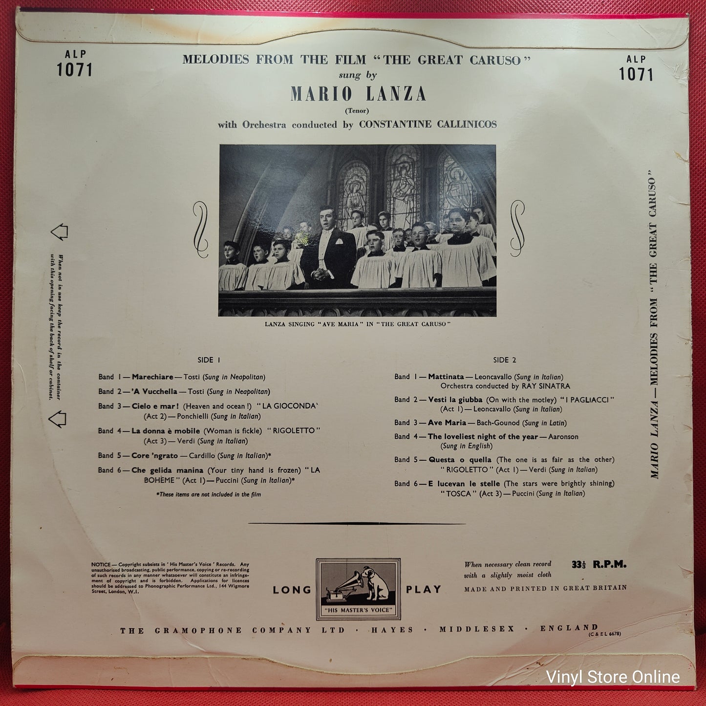 Mario Lanza – Melodies From The Film "The Great Caruso"