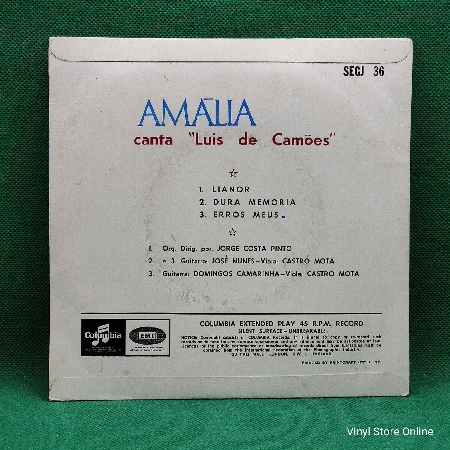 Amália Rodrigues – Canta Luís De Camões