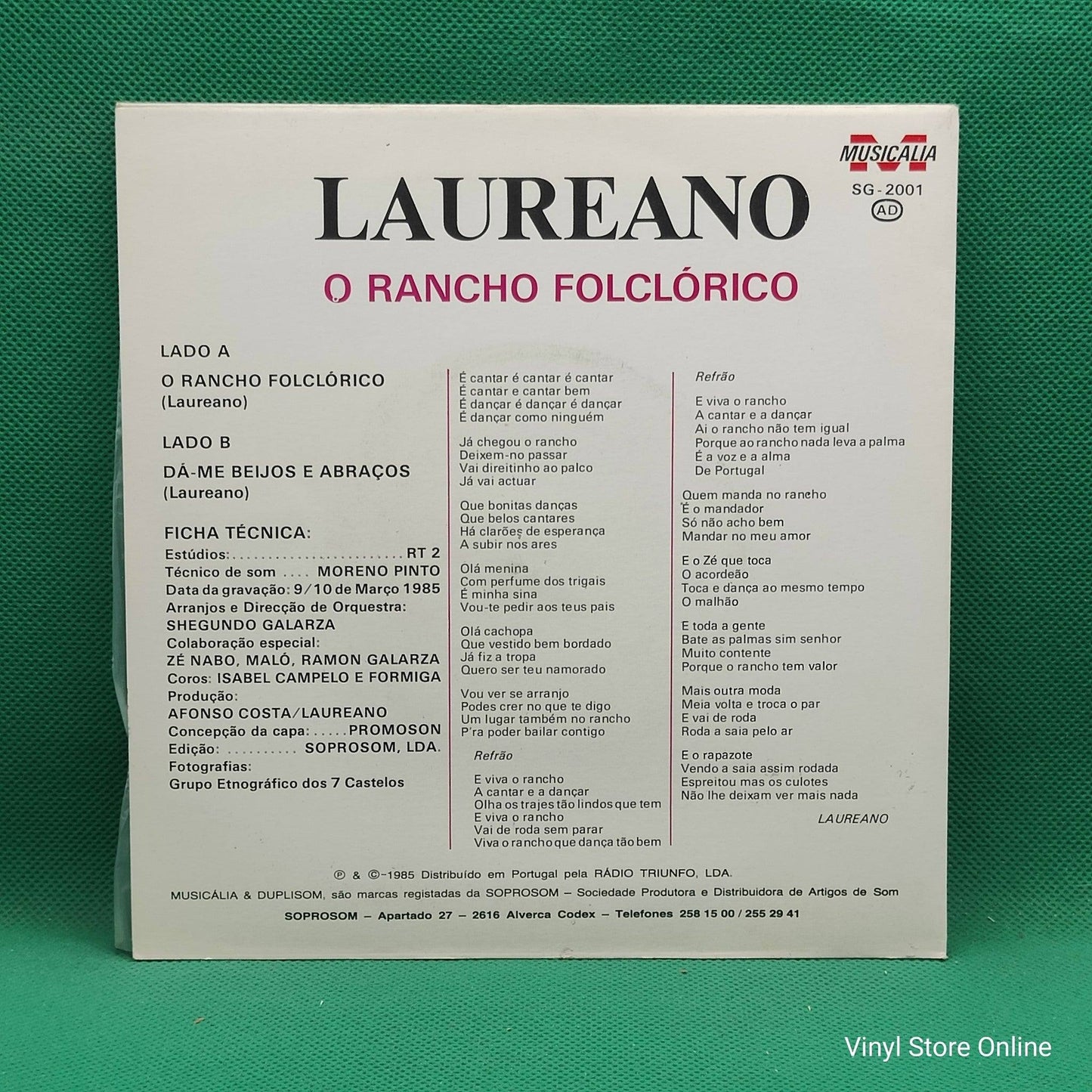 Laureano – O Rancho Foclórico / Dá-me Beijos E Abraços