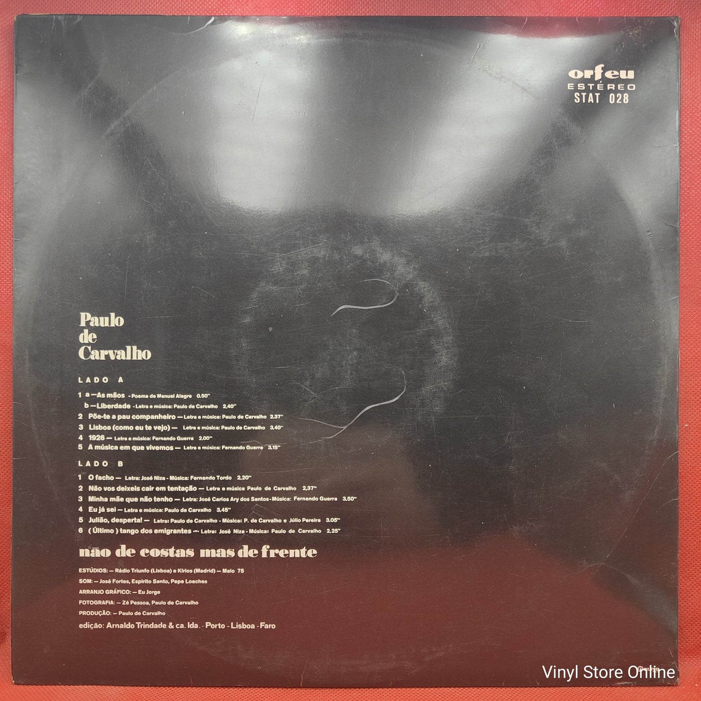 Paulo De Carvalho – Não De Costas Mas De Frente A Musica Em Que Vivemos