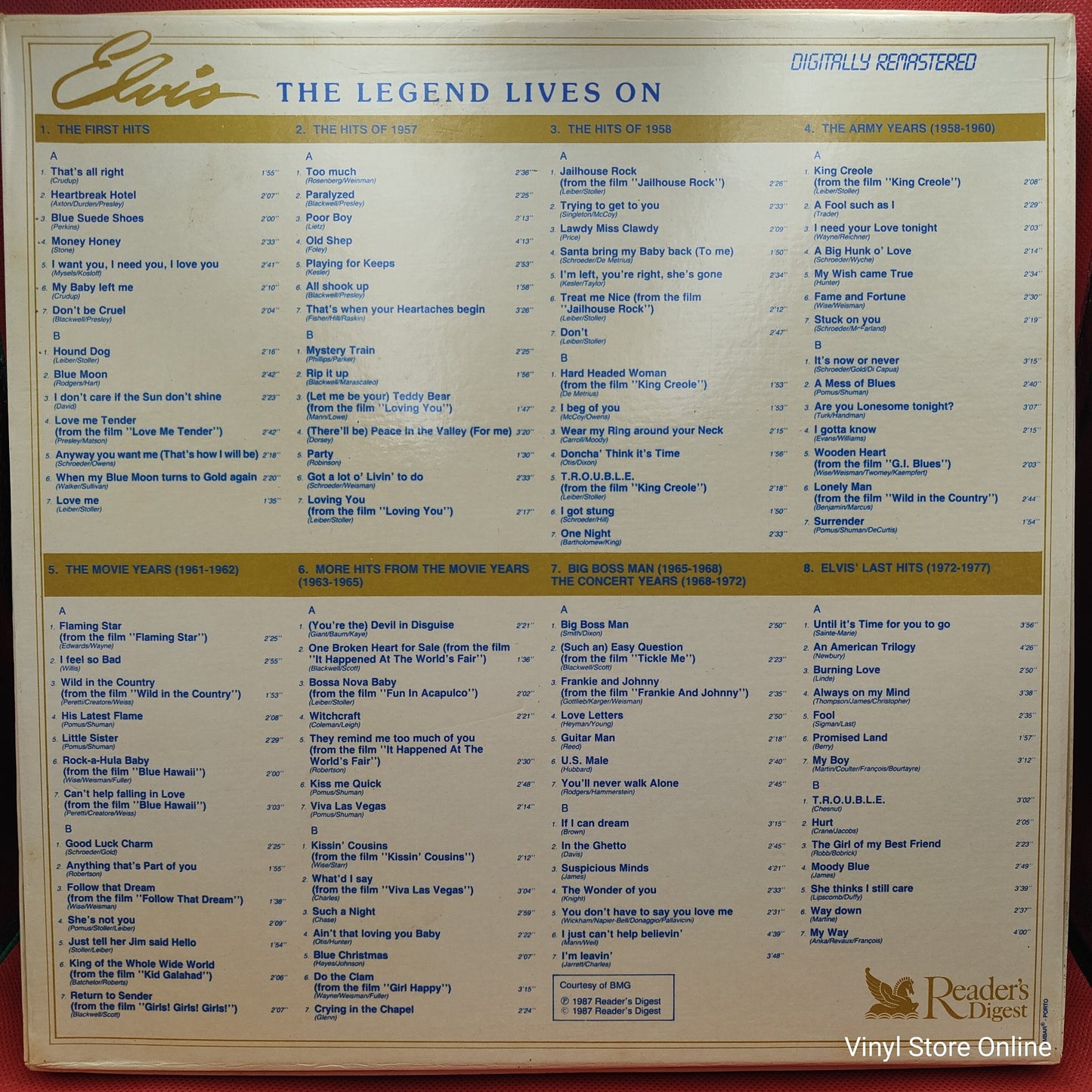 Elvis - The Legend Lives On (BOX 8 LP's)