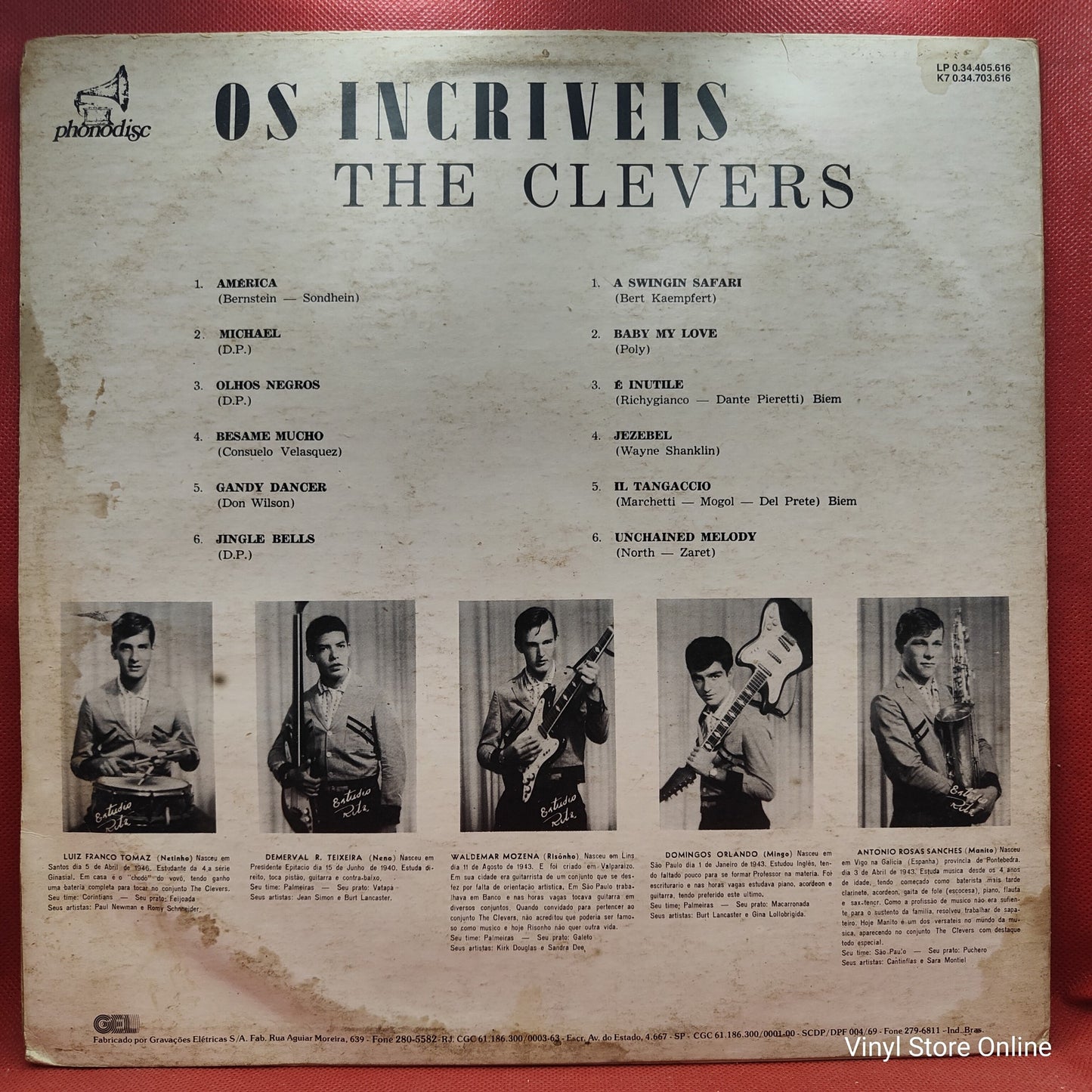 The Clevers - Os Incriveis The Clevers (LP, Comp, RE)