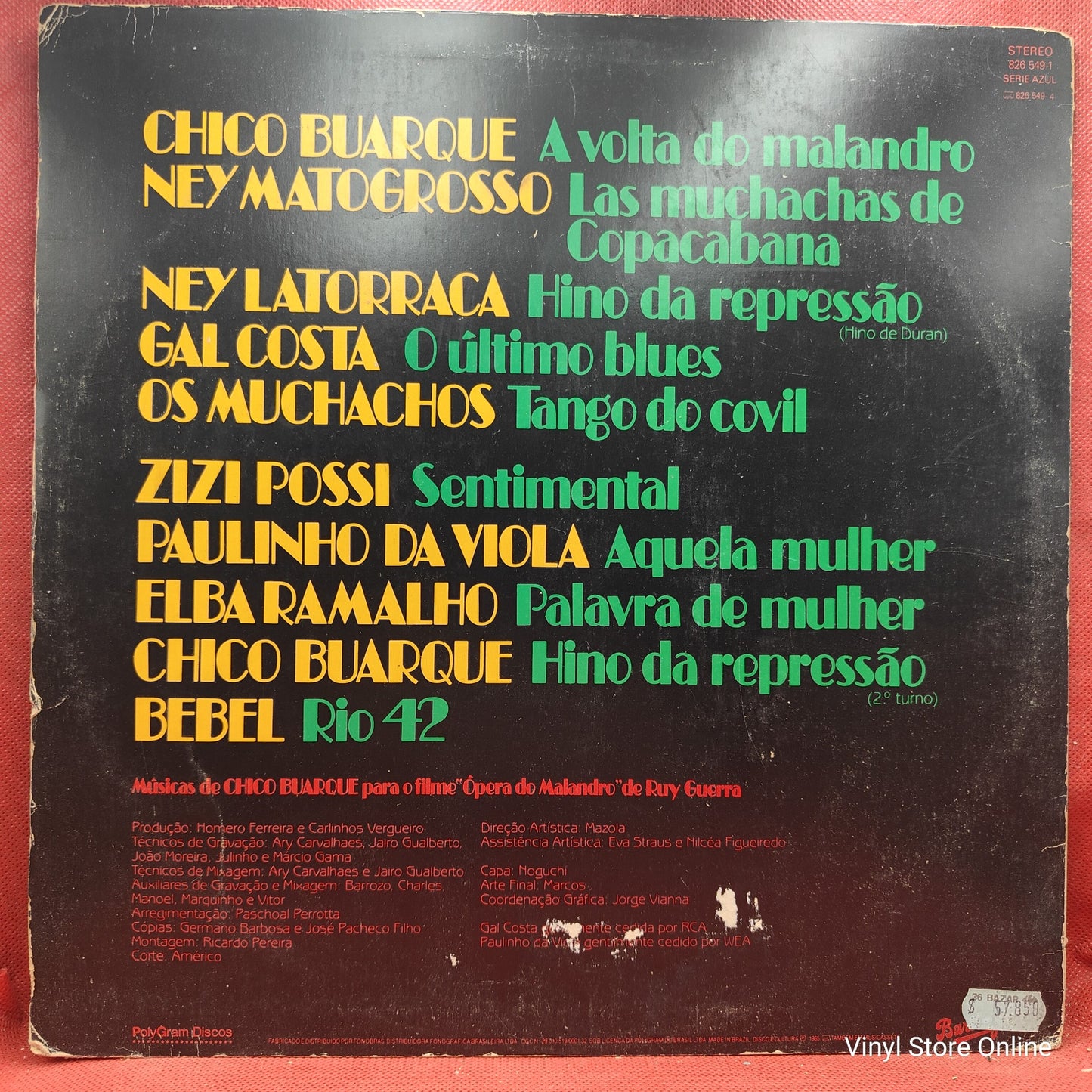 Various - Chico Buarque Apresenta Malandro (LP, Album)