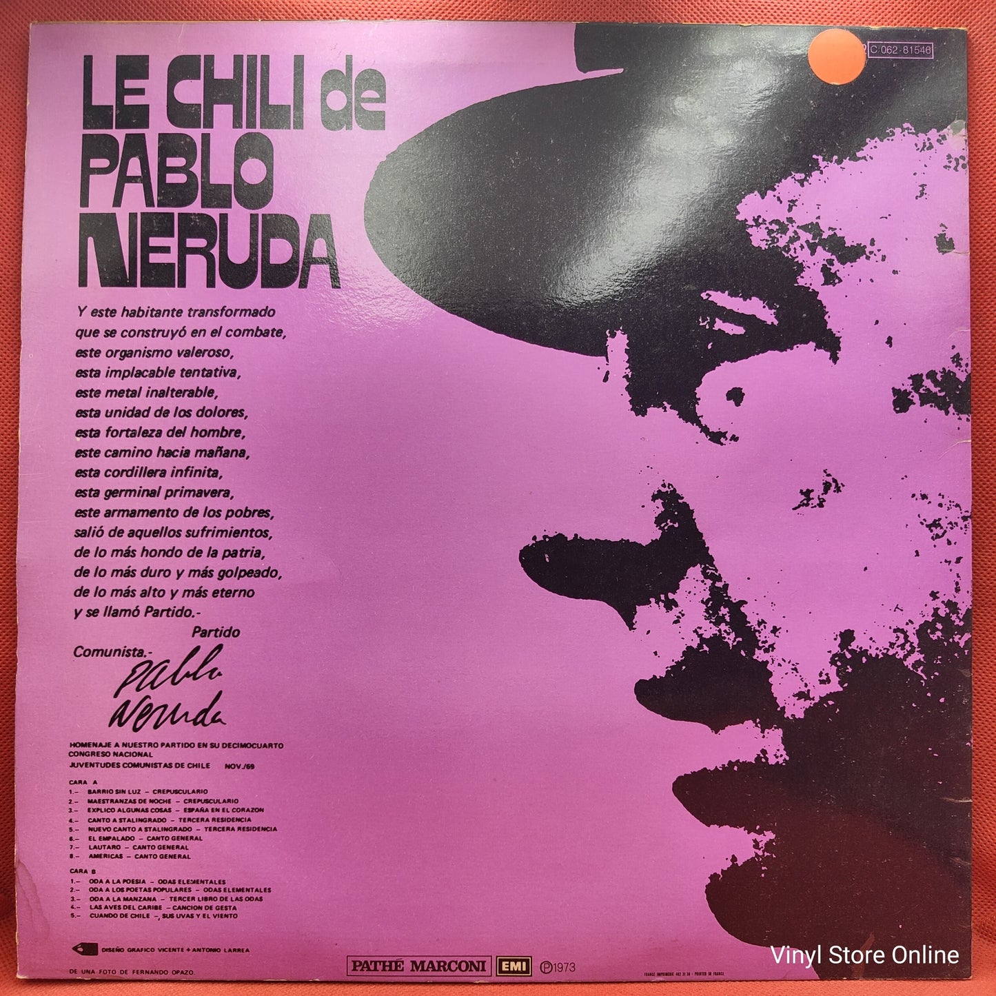 Pablo Neruda - Le Chili De Pablo Neruda (LP, Album)