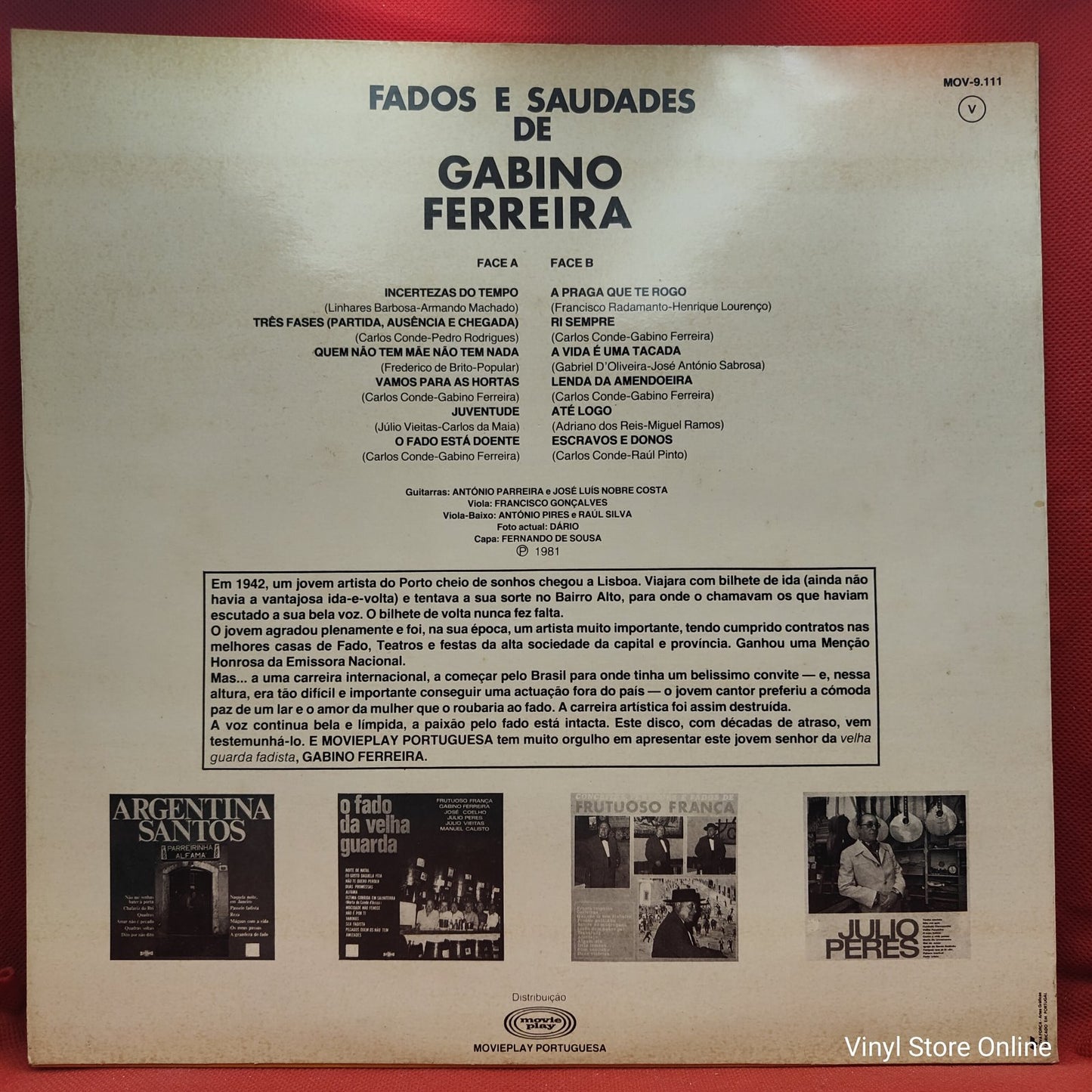 Gabino Ferreira - O Fado Da Velha Guarda 2º Vol. Fados E Saudades