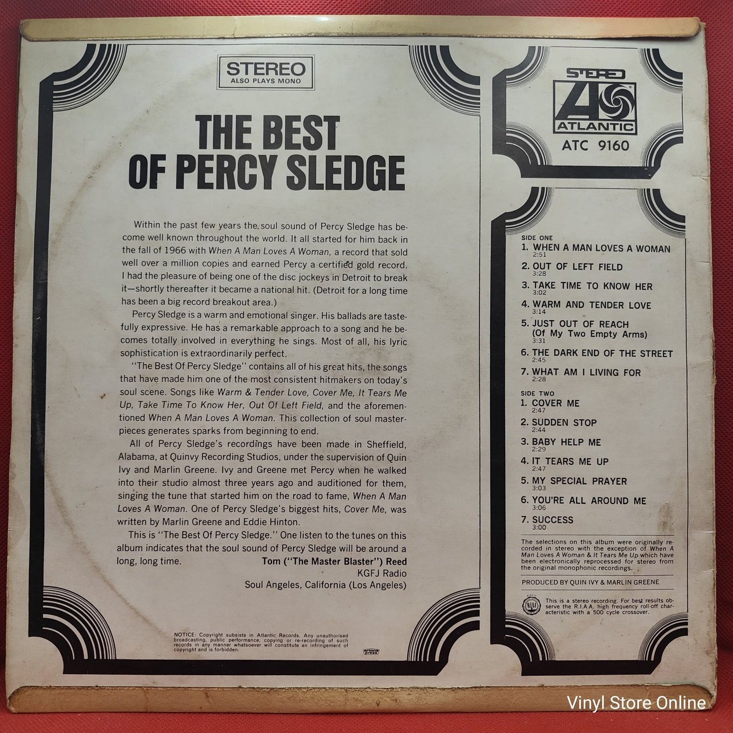 Percy Sledge - The Best Of Percy Sledge (LP, Comp)