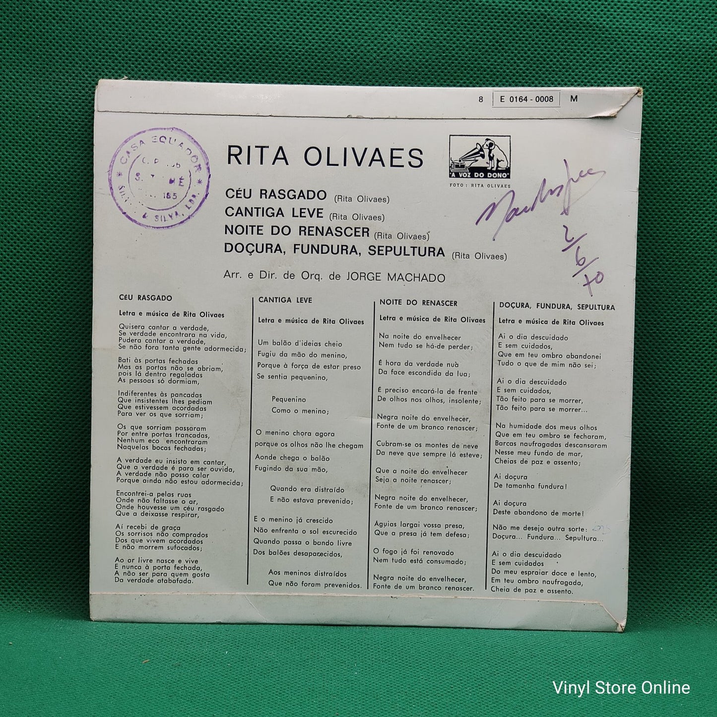 Rita Olivaes - Noite do Renascer (7", EP)