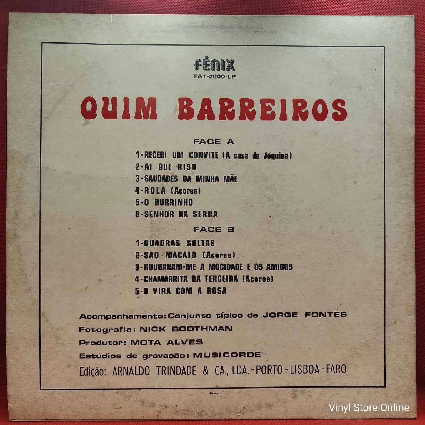 Quim Barreiros - Recebi Um Convite (À Casa Da Jóquina) (LP, Album)