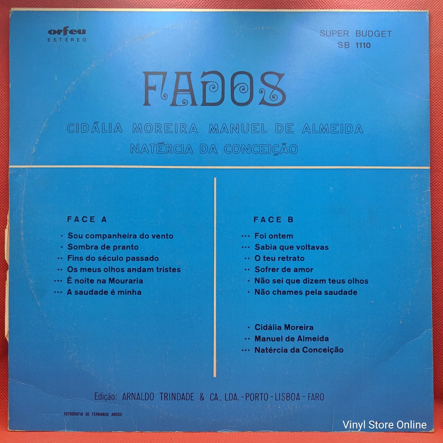 Cidália Moreira, Manuel De Almeida, Natércia Da Conceição - Fados (LP, Comp)
