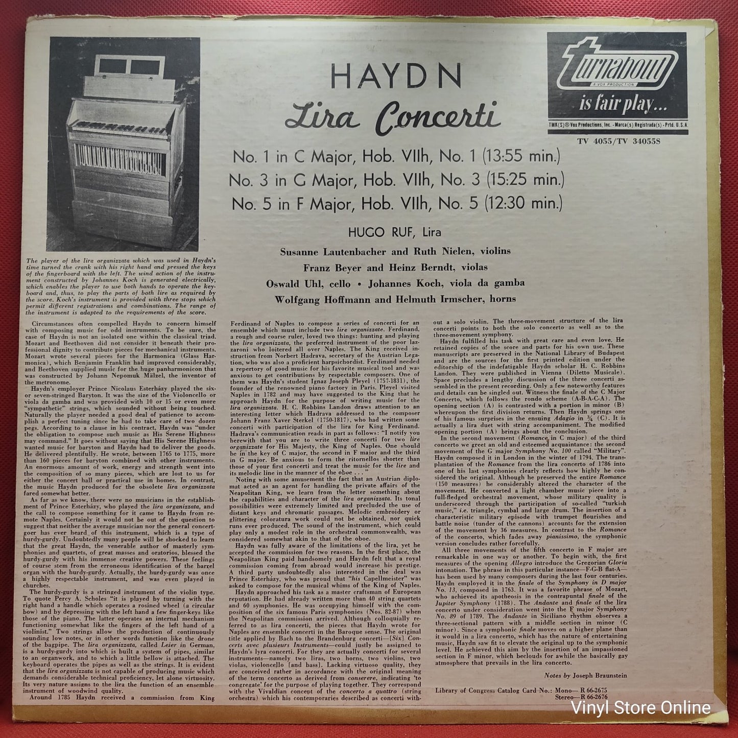 Haydn, Hugo Ruf - Concerti For Lira (LP, Album)