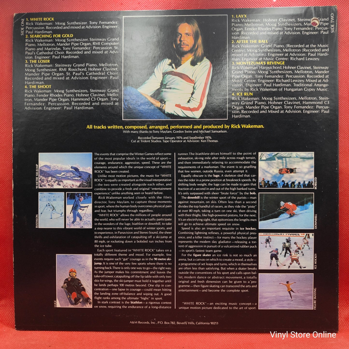 Rick Wakeman - White Rock (LP, Album, Pit)