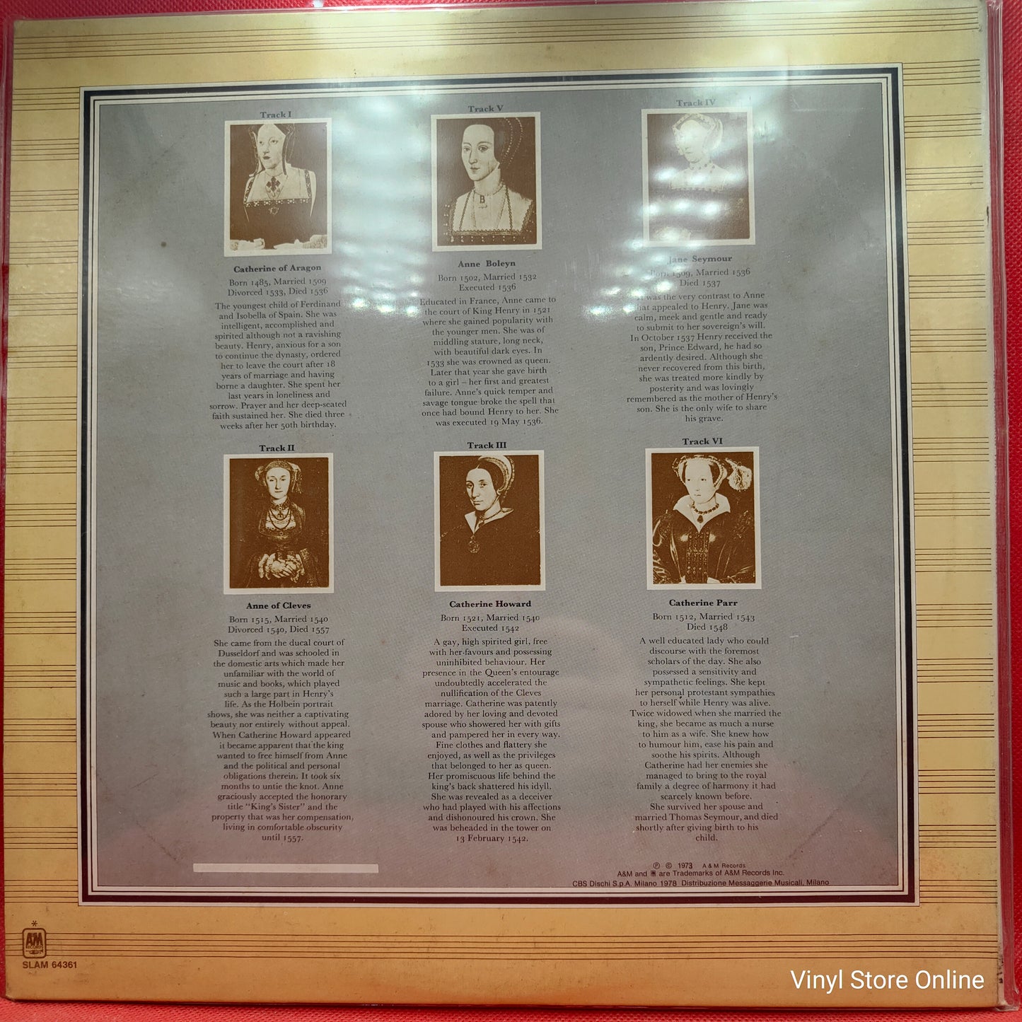 Rick Wakeman - The Six Wives Of Henry VIII (LP, Album, RE, Gat)