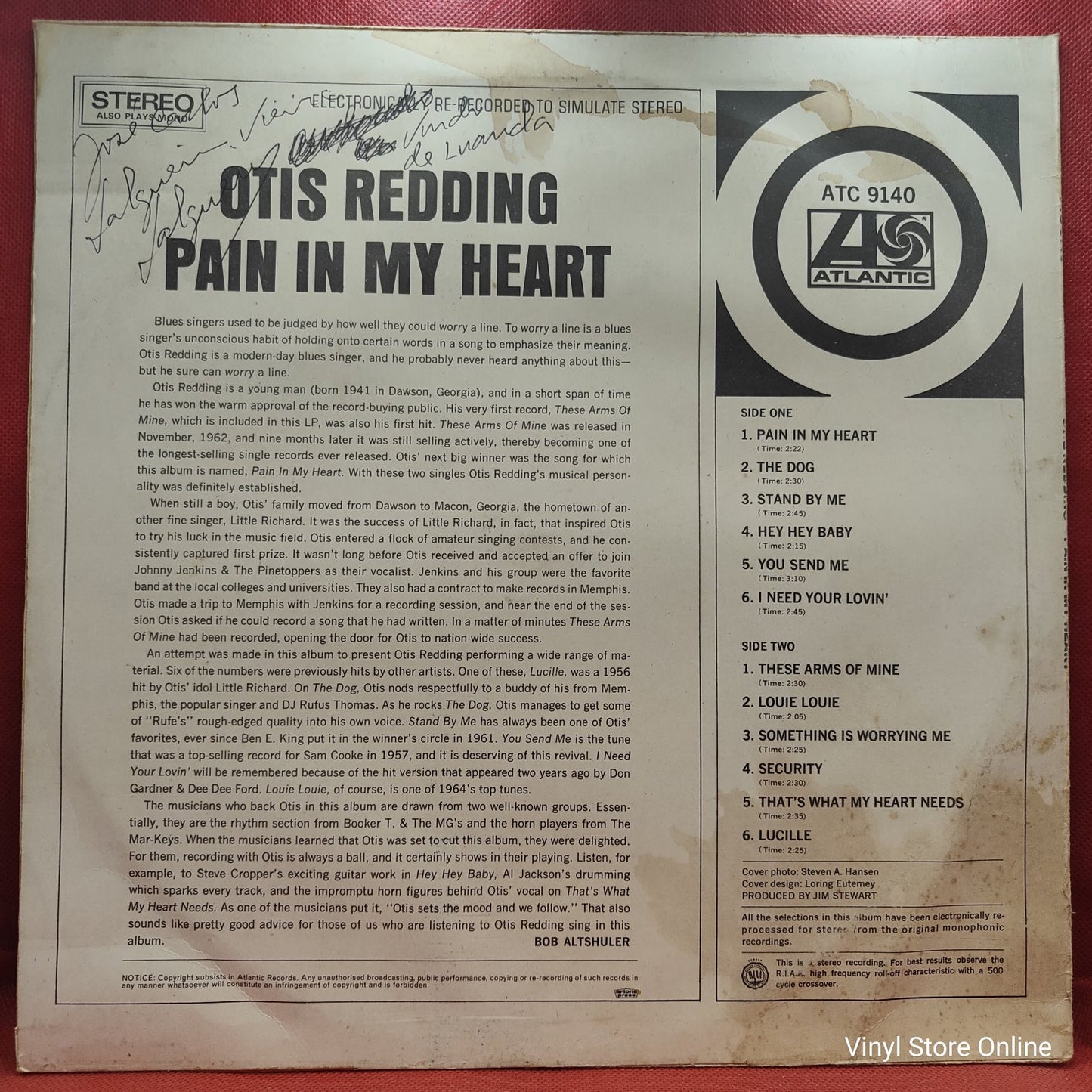 Otis Redding - Pain In My Heart (LP, Album)