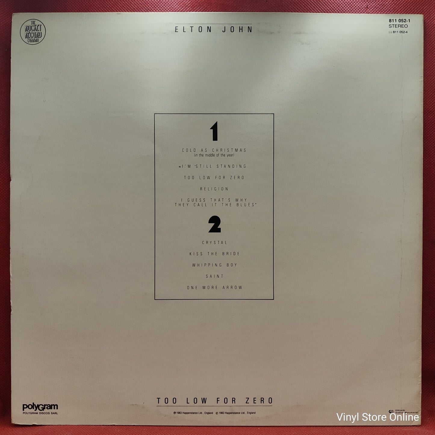 Elton John - Too Low For Zero (LP, Album)