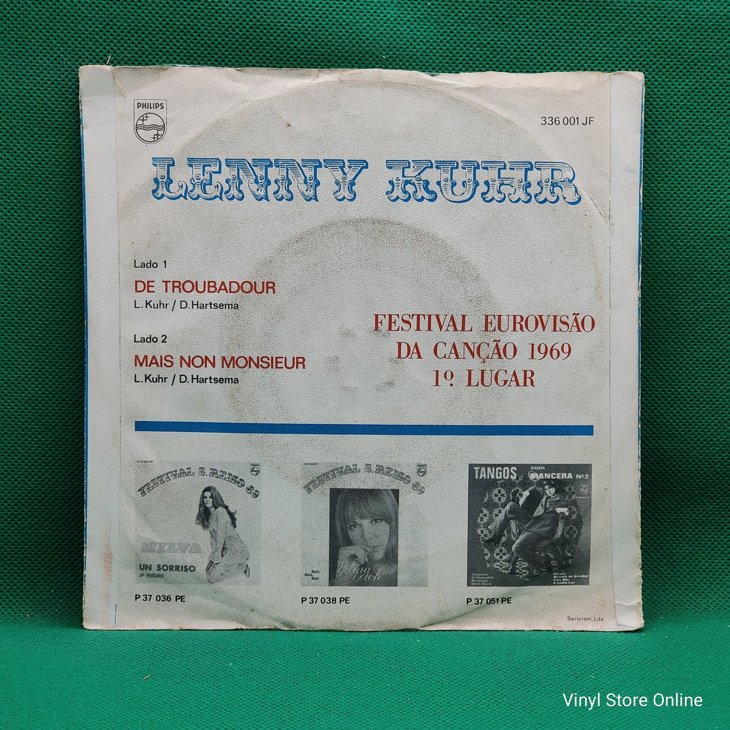 Lenny Kuhr - De Troubadour (7", Single, Mono)
