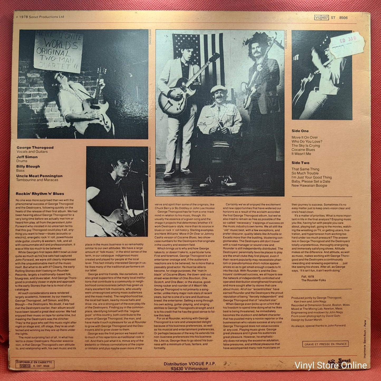 George Thorogood And The Destroyers - Move It On Over (LP)