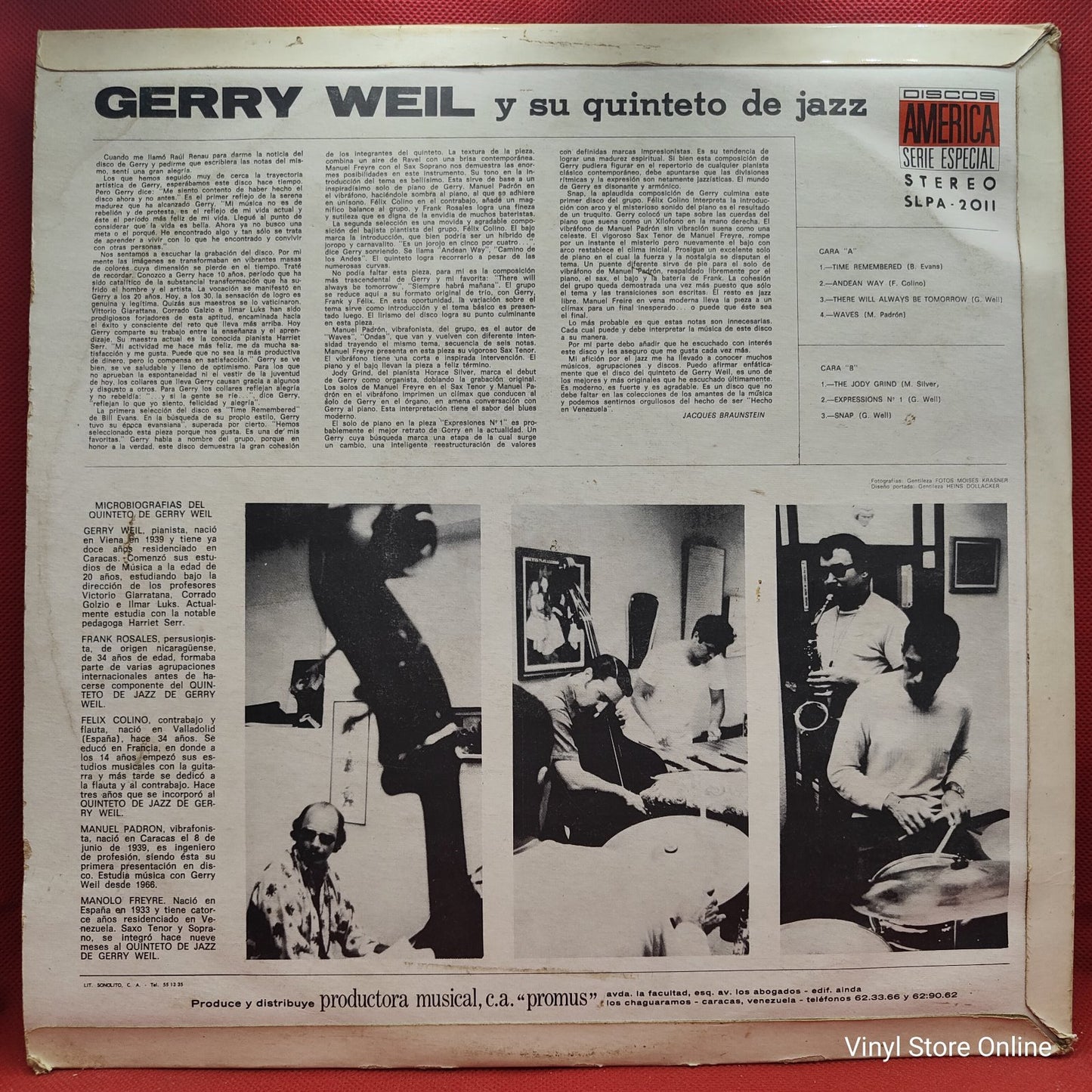 Quinteto De Jazz De Gerry Weil - El Quinteto De Jazz De Gerry Weil (LP)