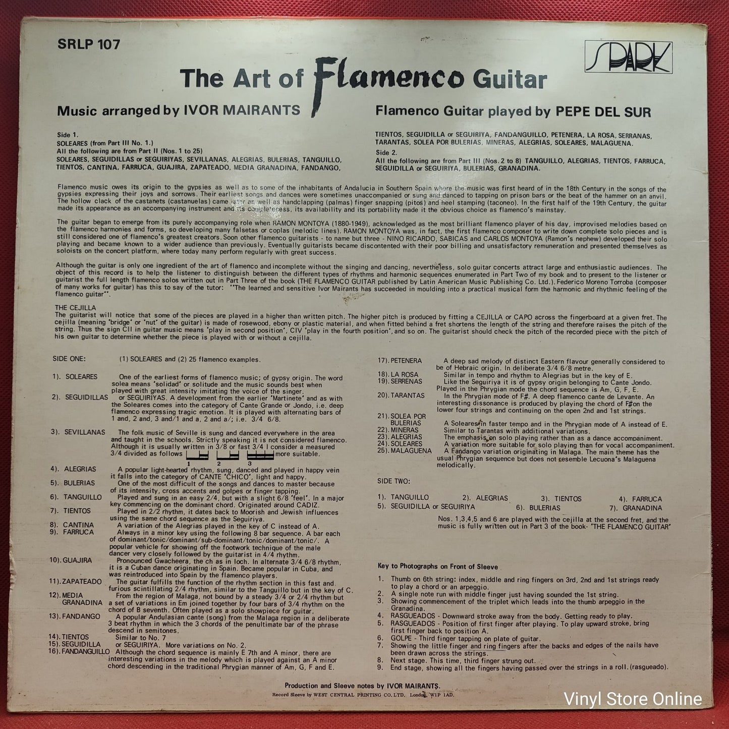 Pepe Del Sur - The Art Of Flamenco Guitar (LP)