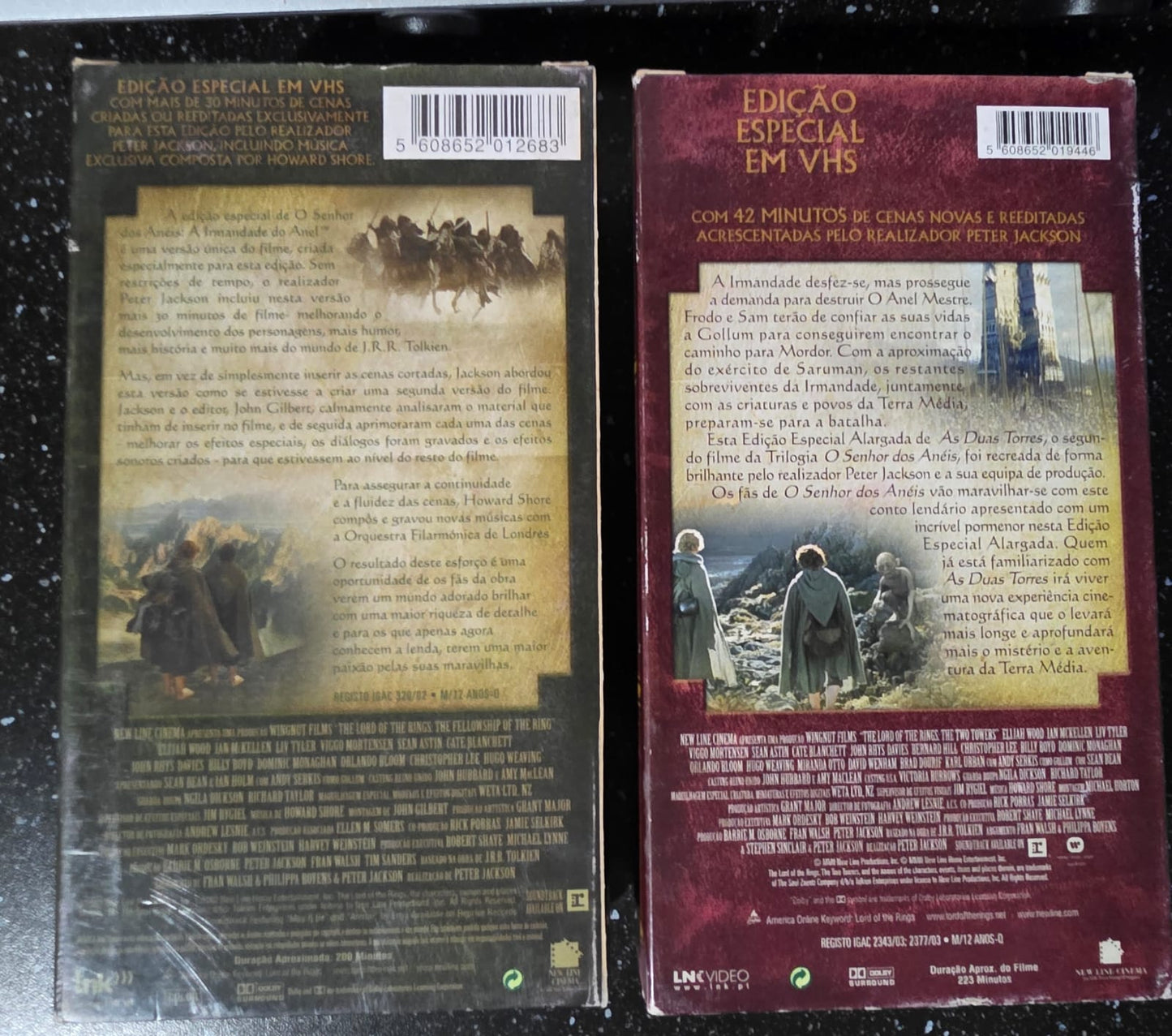 VHS Senhor dos Anéis edições especiais pack