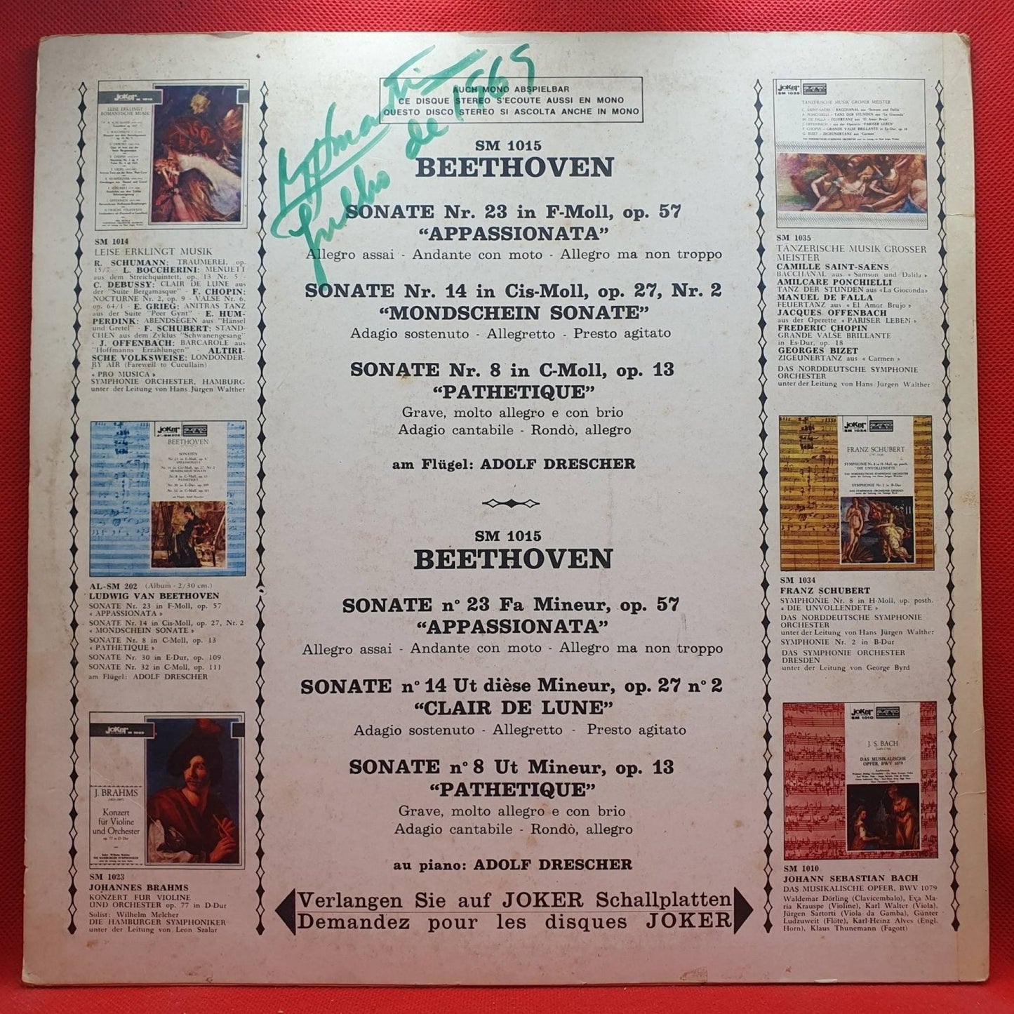 Adolf Drescher plays Beethoven – Sonaten - Vinyl Store Online