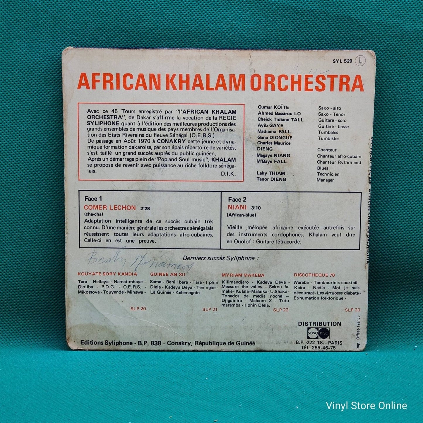 African Khalam Orchestra – Comer Lechon / Niani - Vinyl Store Online