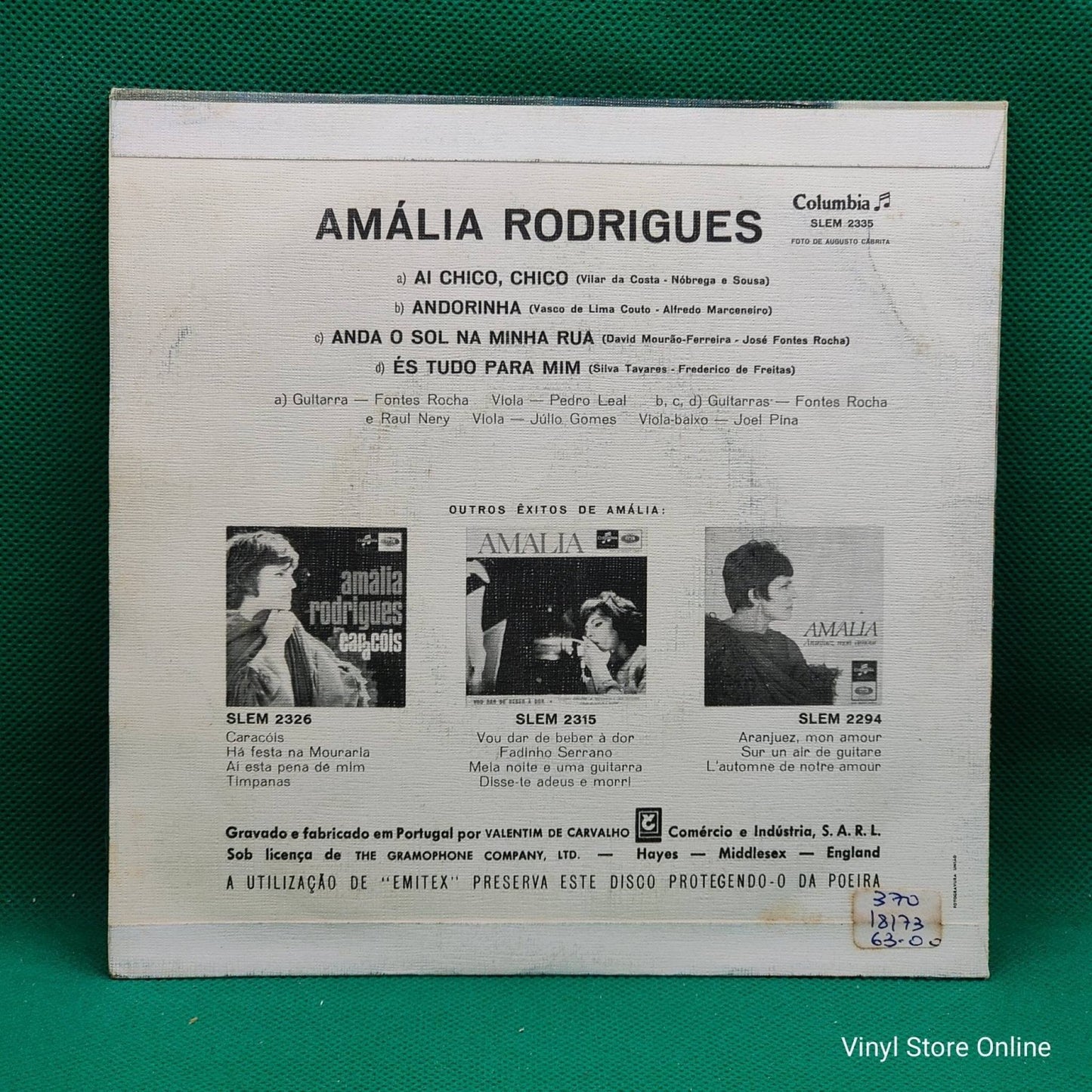 Amália Rodrigues – Ai Chico Chico - Vinyl Store Online