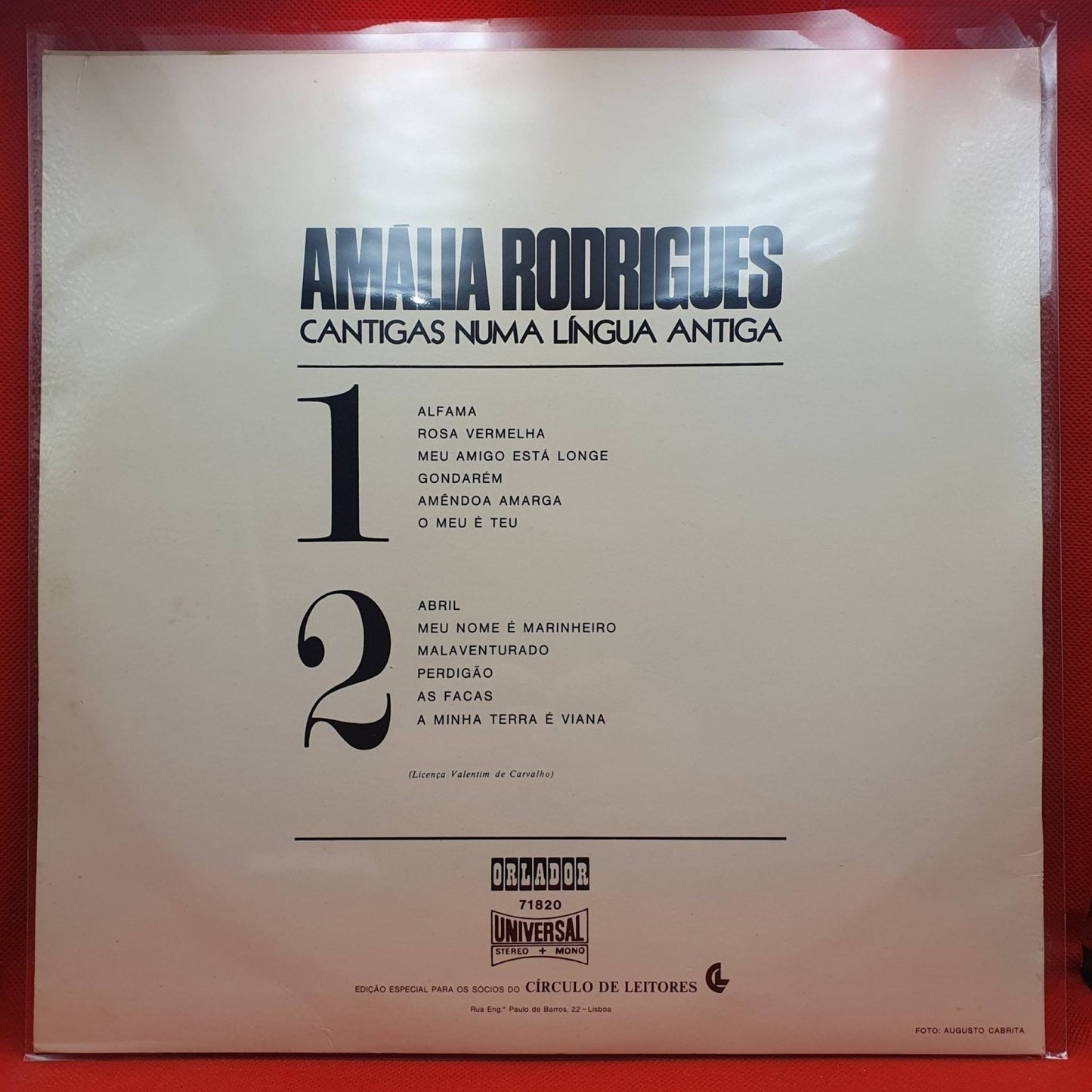 Amália Rodrigues – Cantigas Numa Língua Antiga - Vinyl Store Online