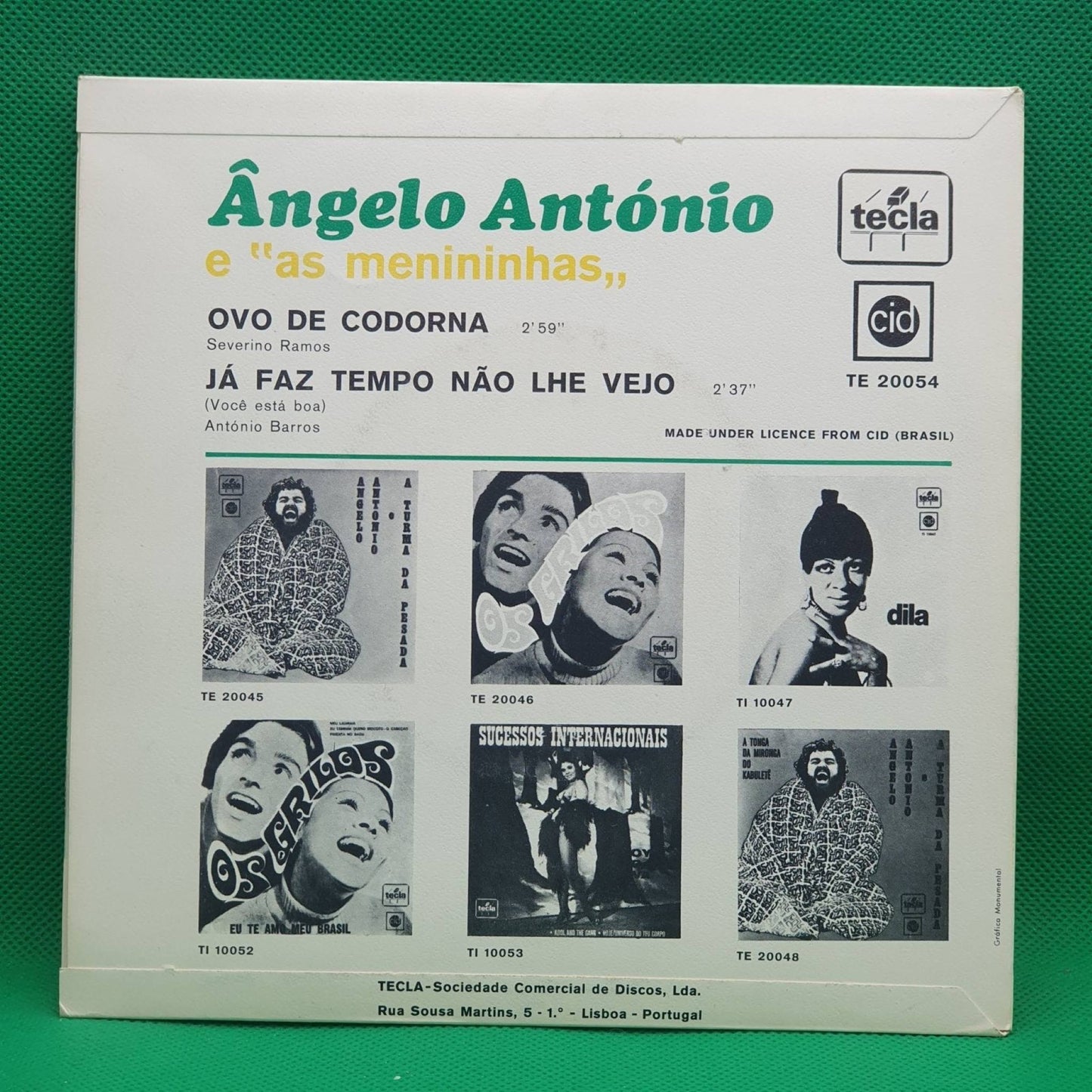 Ângelo Antônio E As Menininhas – Ovo De Codorna - Vinyl Store Online