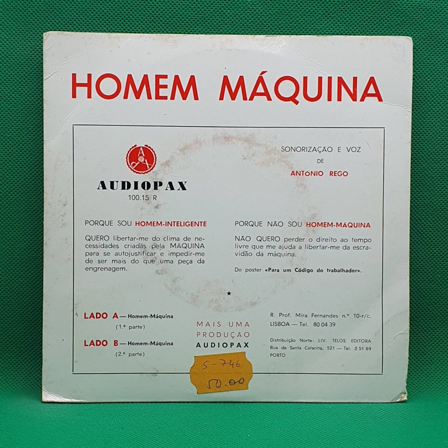 António Rego – Homem Máquina - Vinyl Store Online
