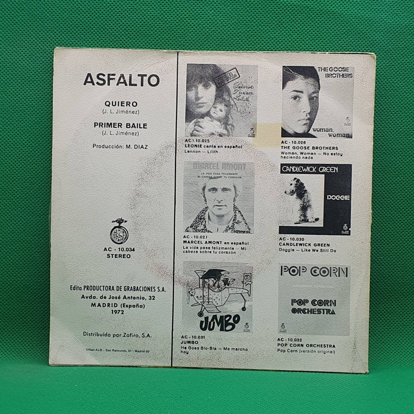 Asfalto – Quiero - Vinyl Store Online