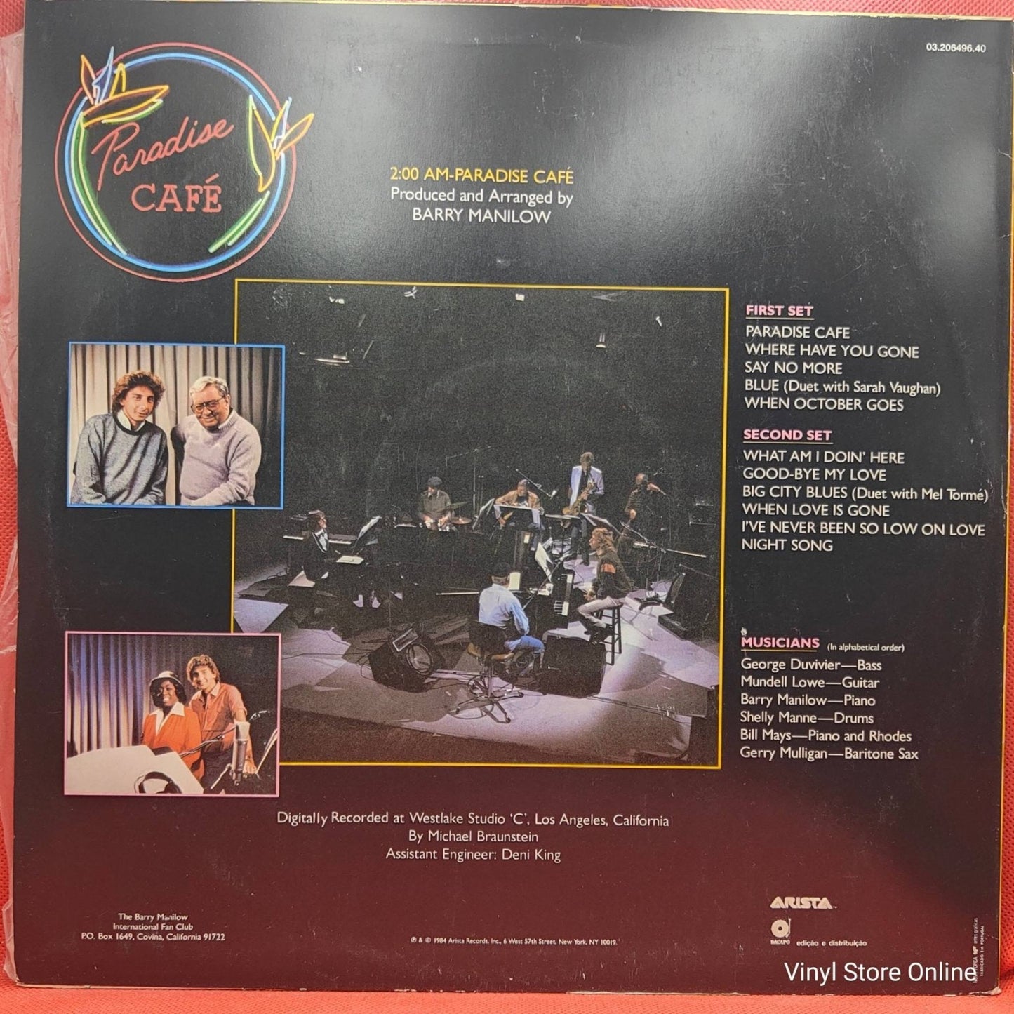 Barry Manilow – 2:00 AM Paradise Cafe - Vinyl Store Online