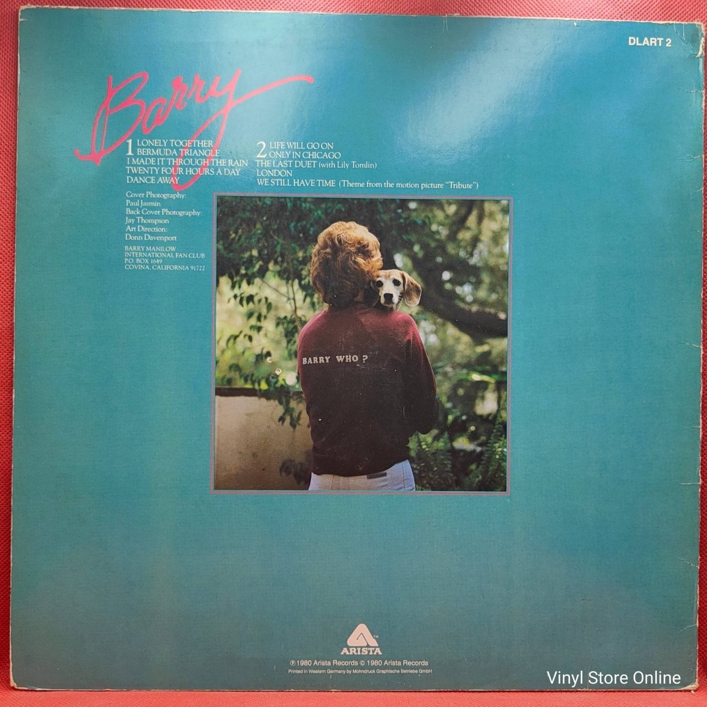 Barry Manilow – Barry - Vinyl Store Online